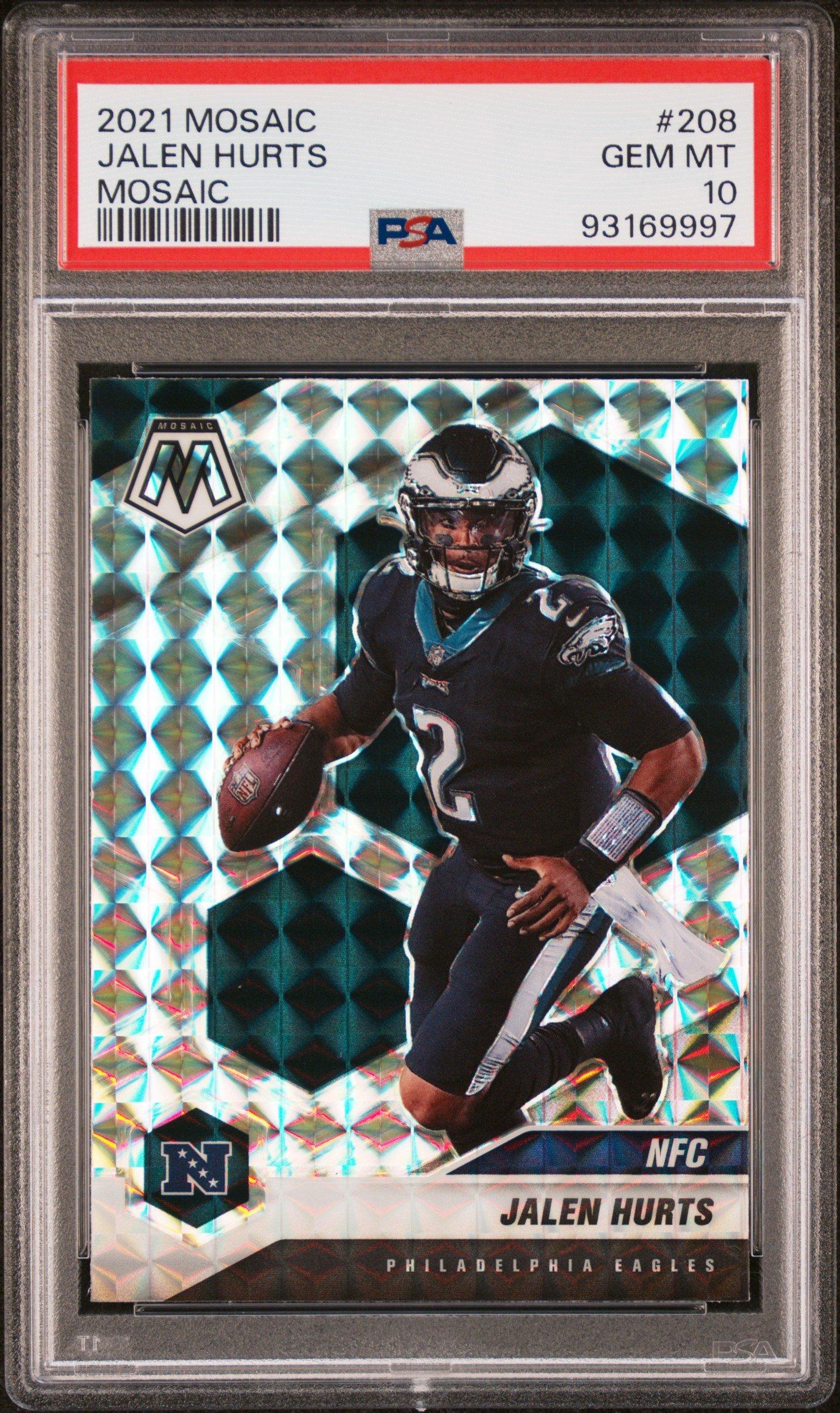 2021 Panini Mosaic 208 Jalen Hurts Mosaic PSA 10