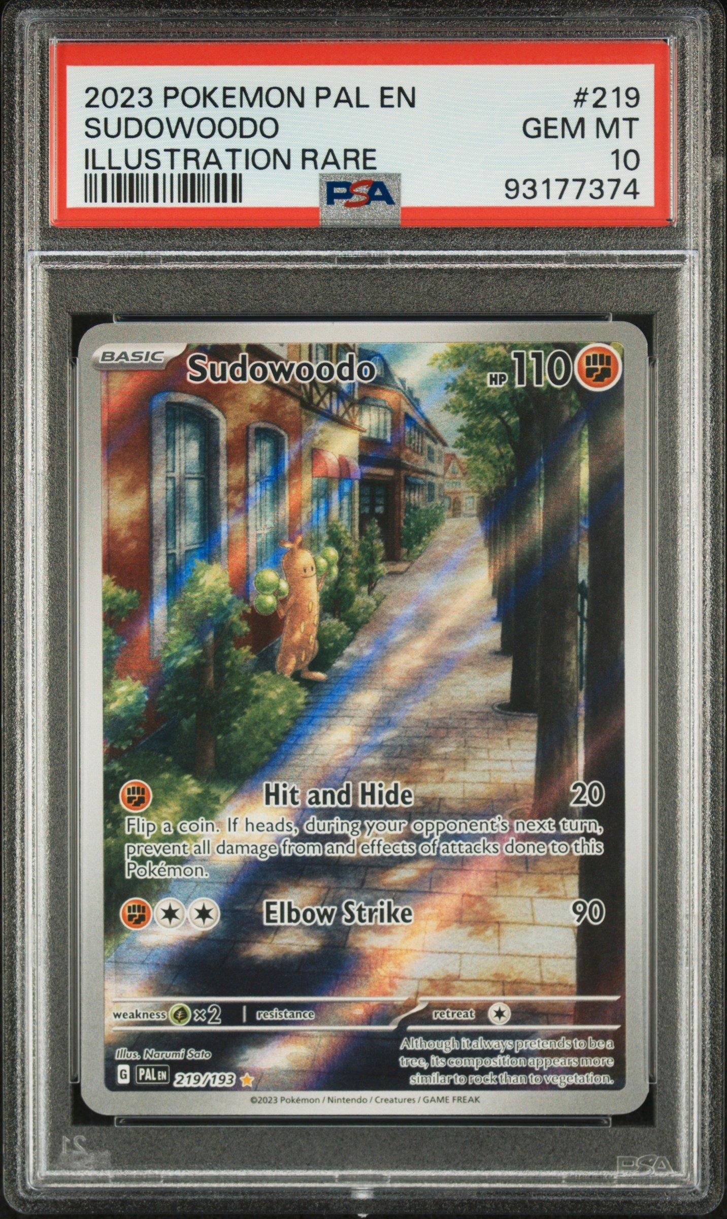 sudowoodo pokemon card full art Pokemon - Sudowoodo 219/193 - Paldea Evolved - Illustration Rare main image 1