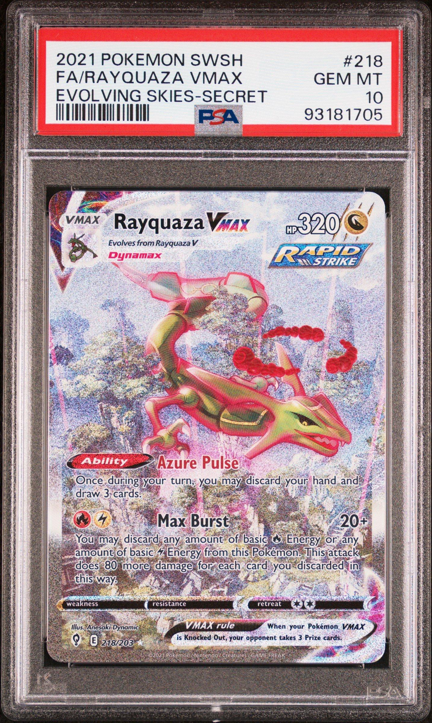 2021 Pokemon Sword & Shield Evolving Skies 218 Full Art/rayquaza
