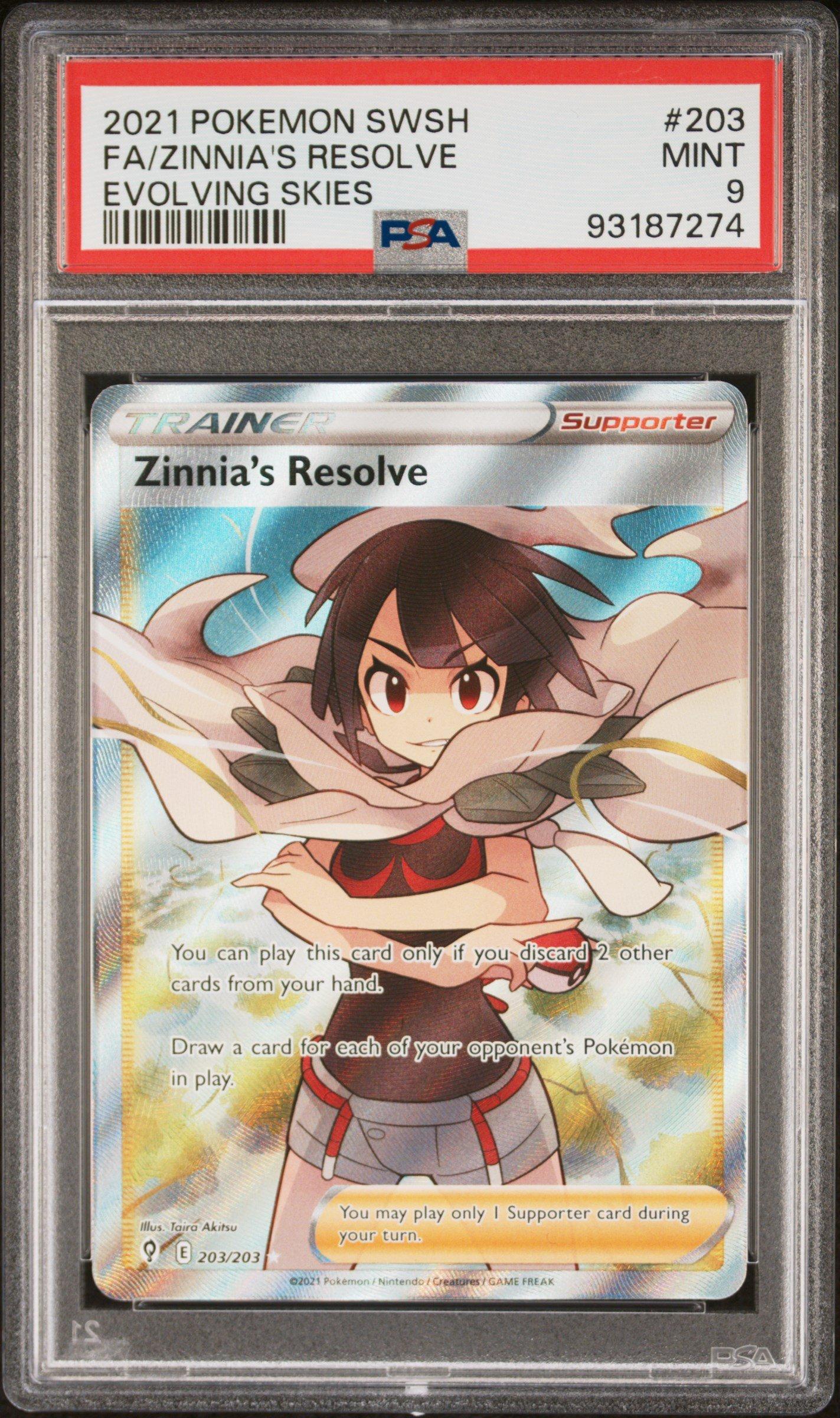 2021 Pokemon Sword & Shield Evolving Skies 203 Full Art/zinnia's