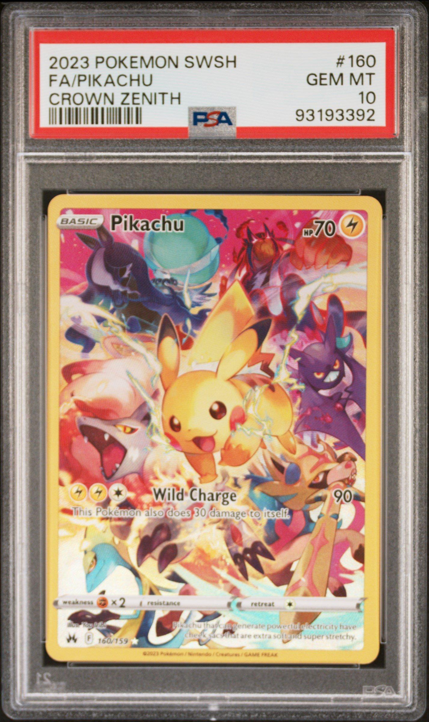 2023 Pokemon Sword And Shield Crown Zenith 160 Full Art/pikachu