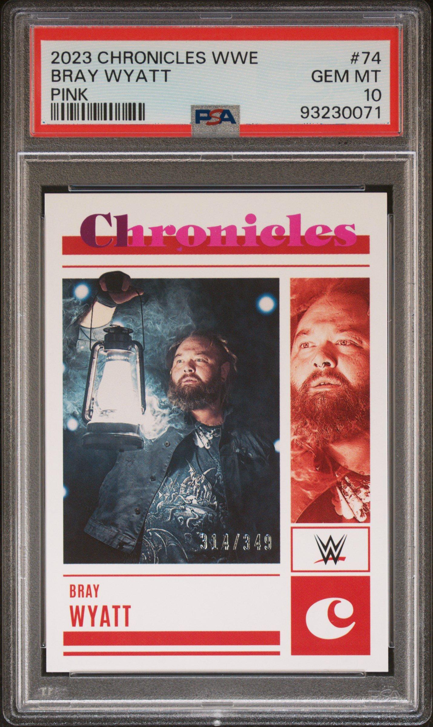 2023 Panini Chronicles Wwe 74 Bray Wyatt Pink PSA 10
