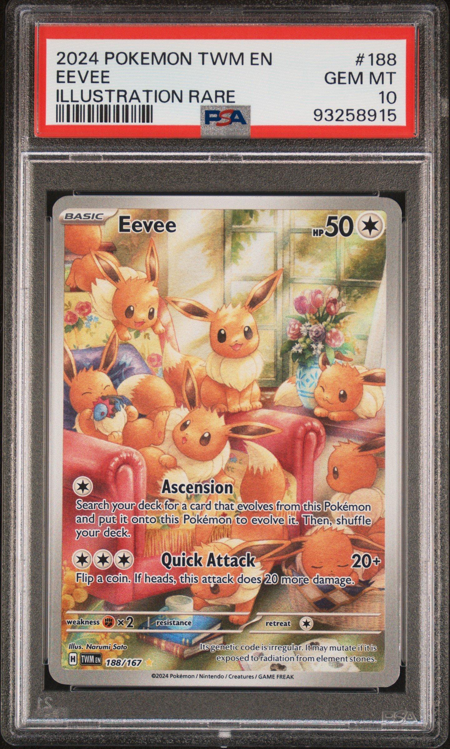 2024 Pokemon Twm En-twilight Masquerade 188 Eevee Illustration