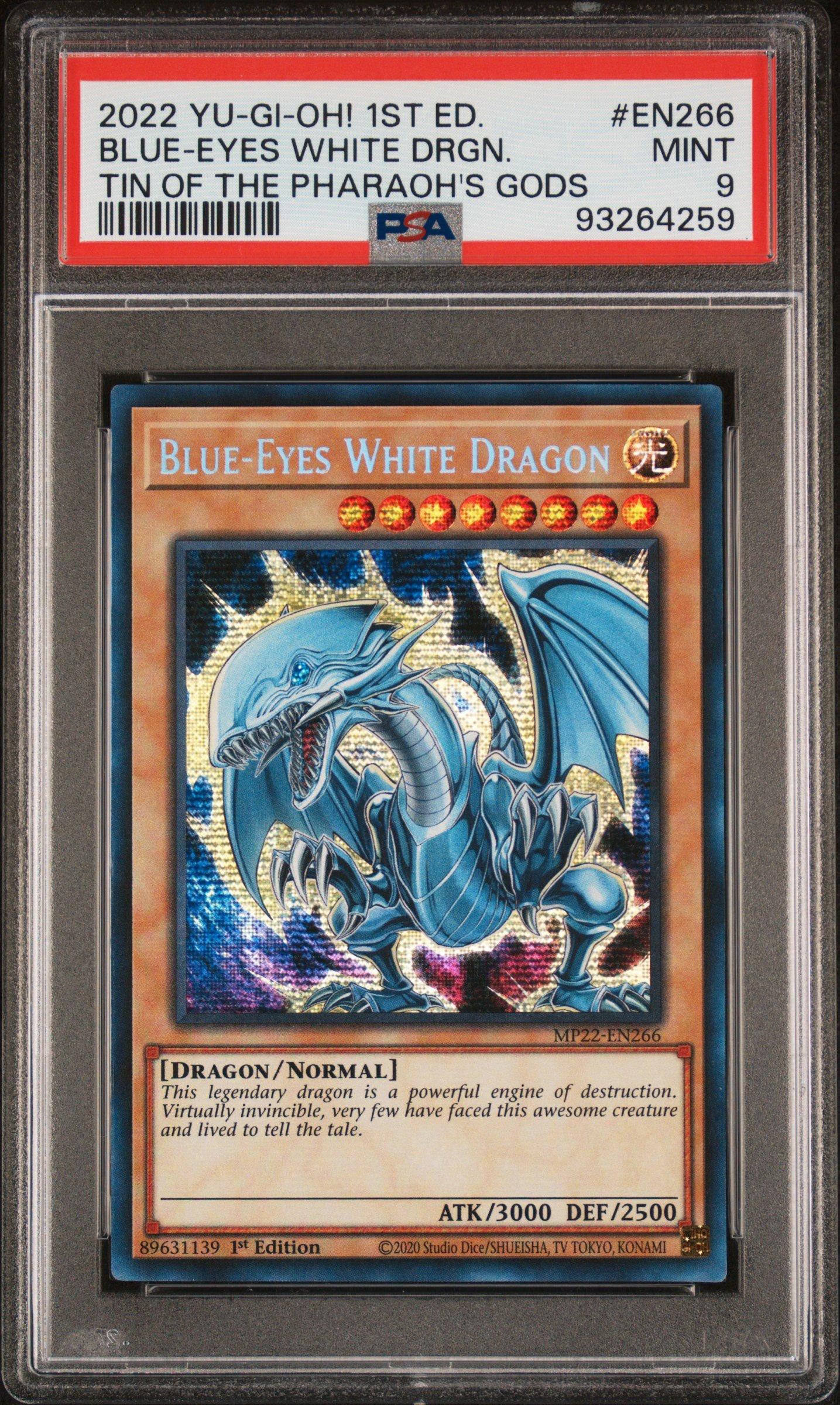 2022 Yu-gi-oh! Tin Of The Pharaoh's Gods En266 Blue-eyes White Dragon ...