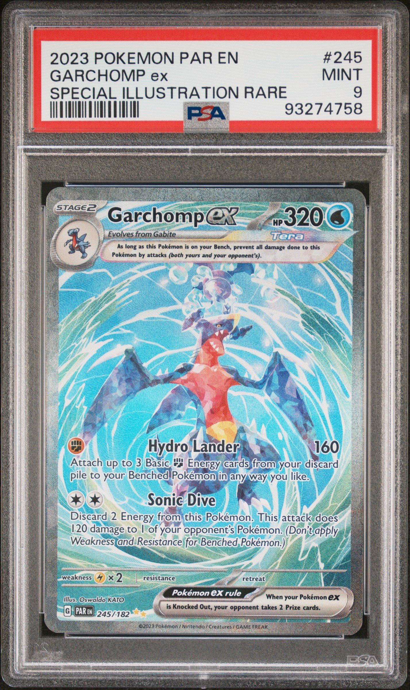 2023 Pokemon Par En-paradox Rift 245 Garchomp Ex Special Illustration Rare PSA