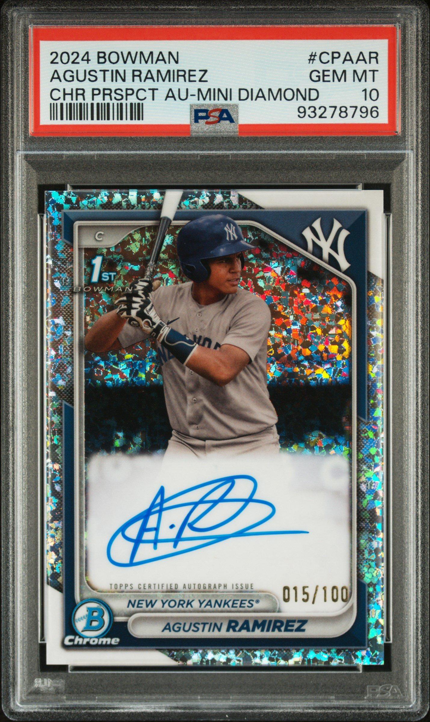2024 Bowman Chrome Prospect Autographs Cpaar Agustin Ramirez Mini 