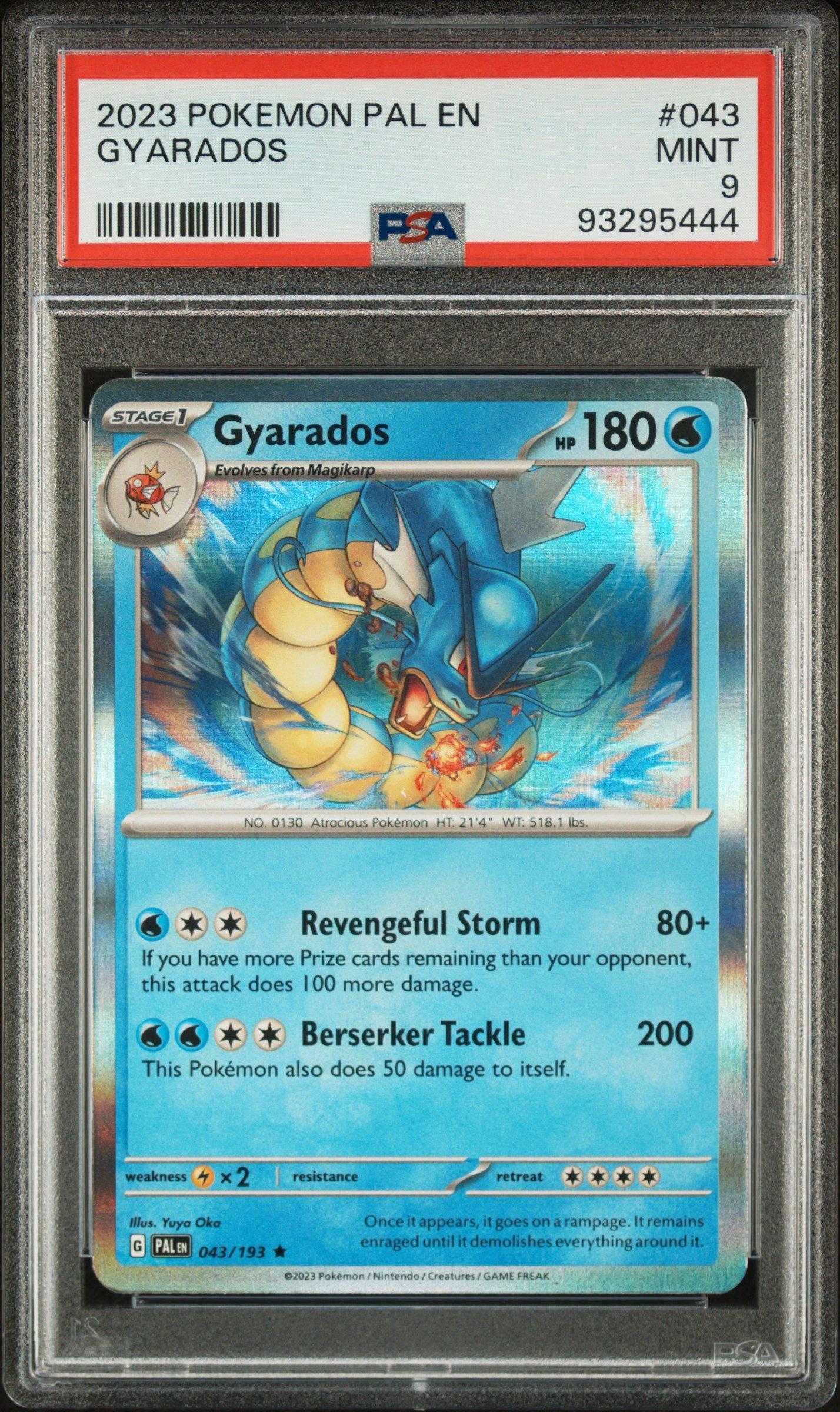 2023 Pokemon Pal En-paldea Evolved 043 Gyarados PSA 9