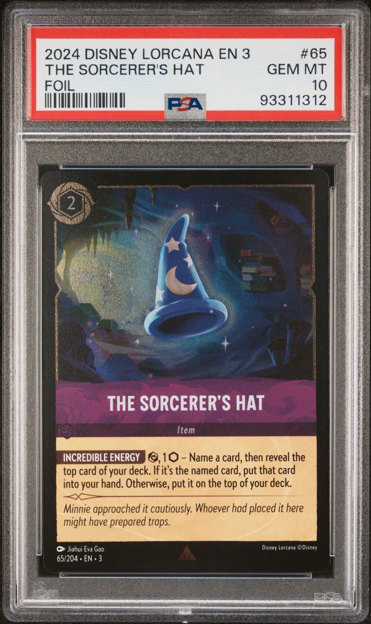 2024 Disney Lorcana En 3-into The Inklands 65 The Sorcerer's Hat Foil PSA  10 Graded Card | GameStop