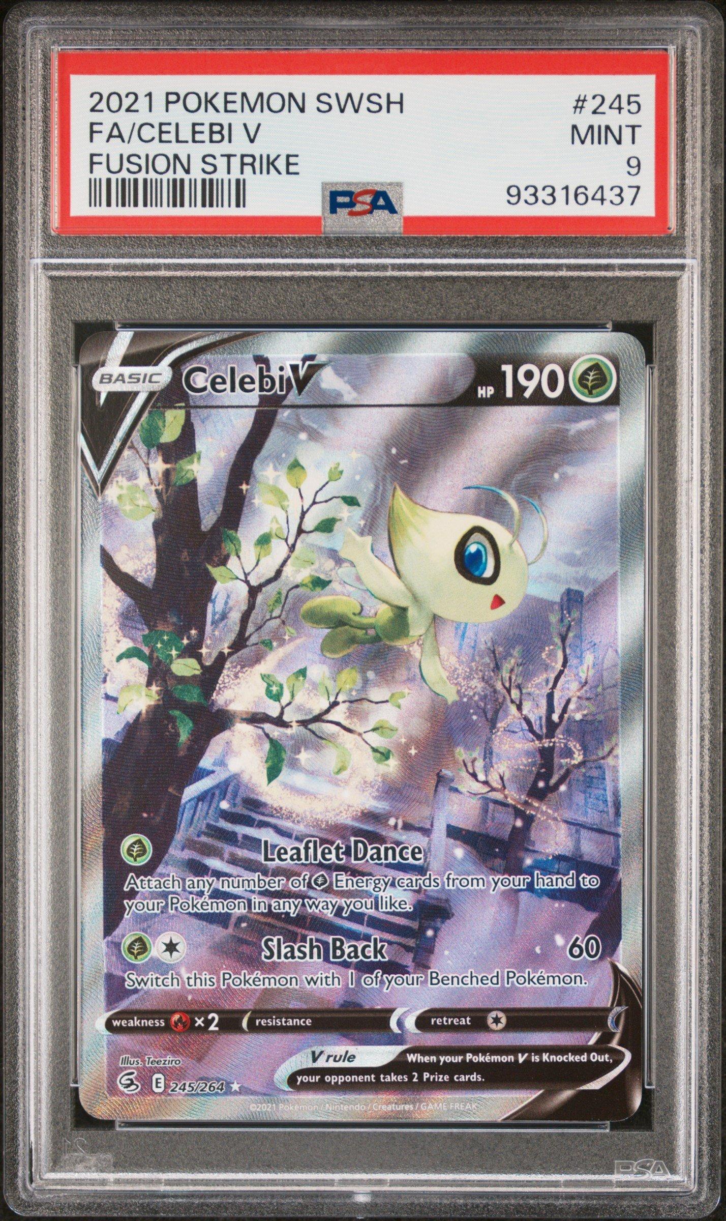 2021 Pokemon Sword & Shield Fusion Strike 245 Full Art/celebi V
