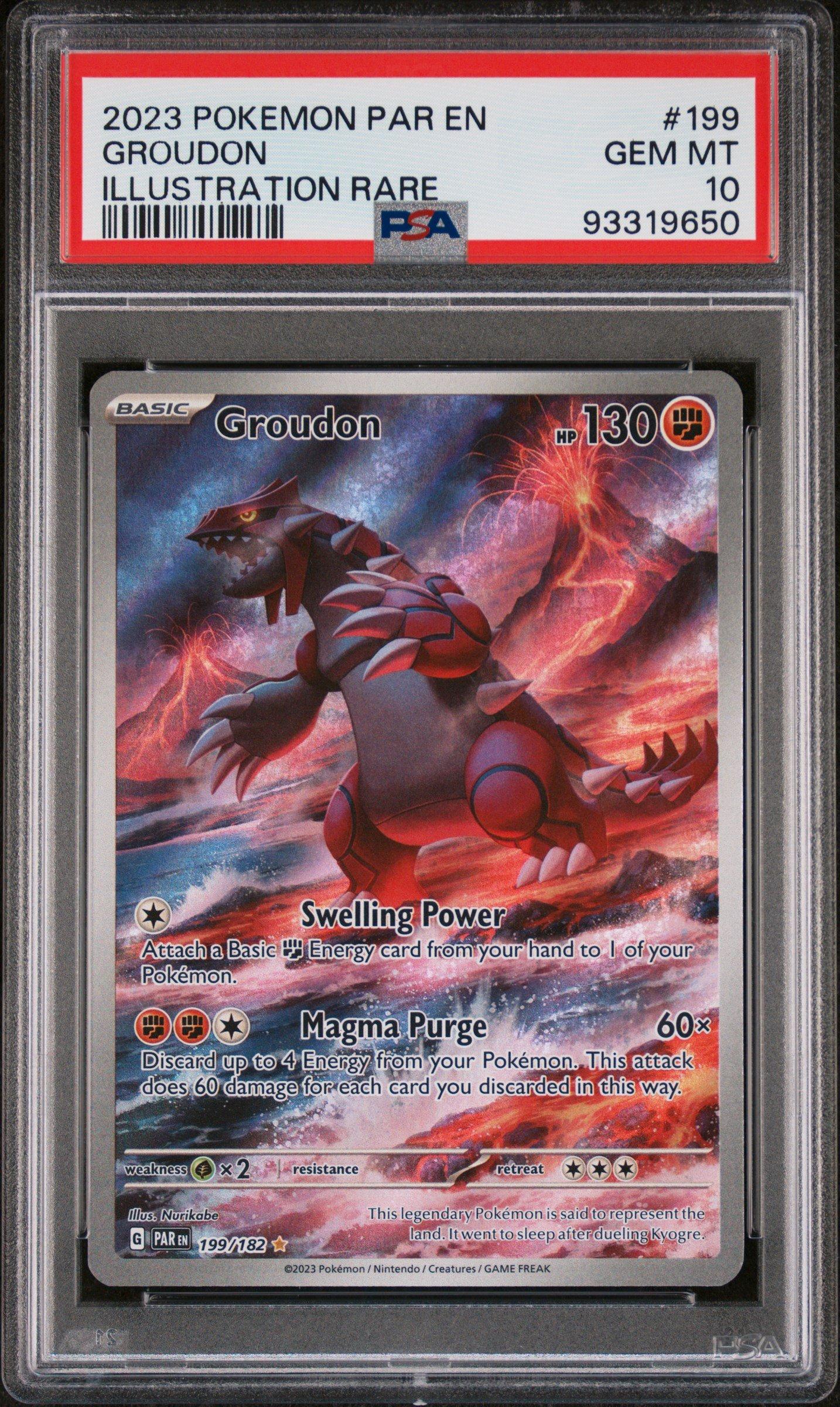 PSA10 グラードン AR③ 2023 Pokemon Par En-paradox Rift 199 Groudon Illustration