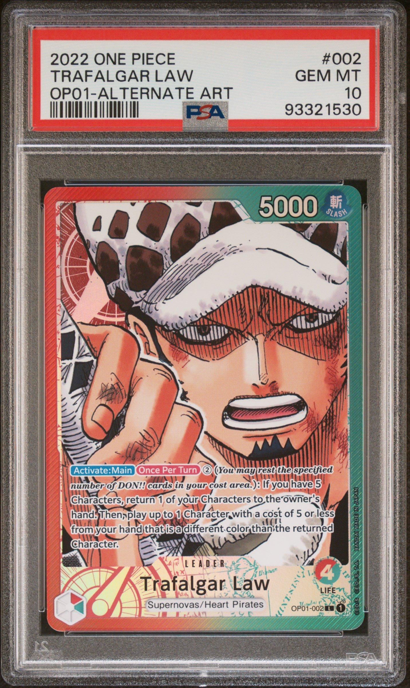 ONE PIECE Card Game Trafalger D Law 2024 Alt Art OP01 - 002 L ROMANCE DAWN