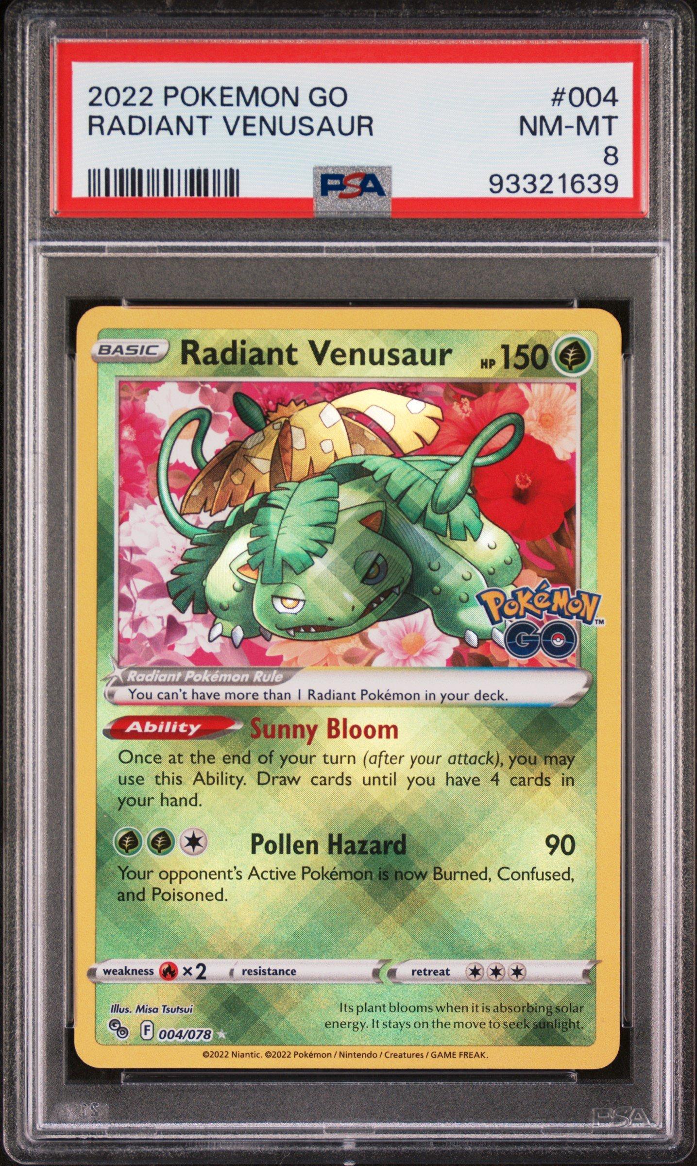 2022 Pokemon Go 004 Radiant Venusaur PSA 8 | GameStop