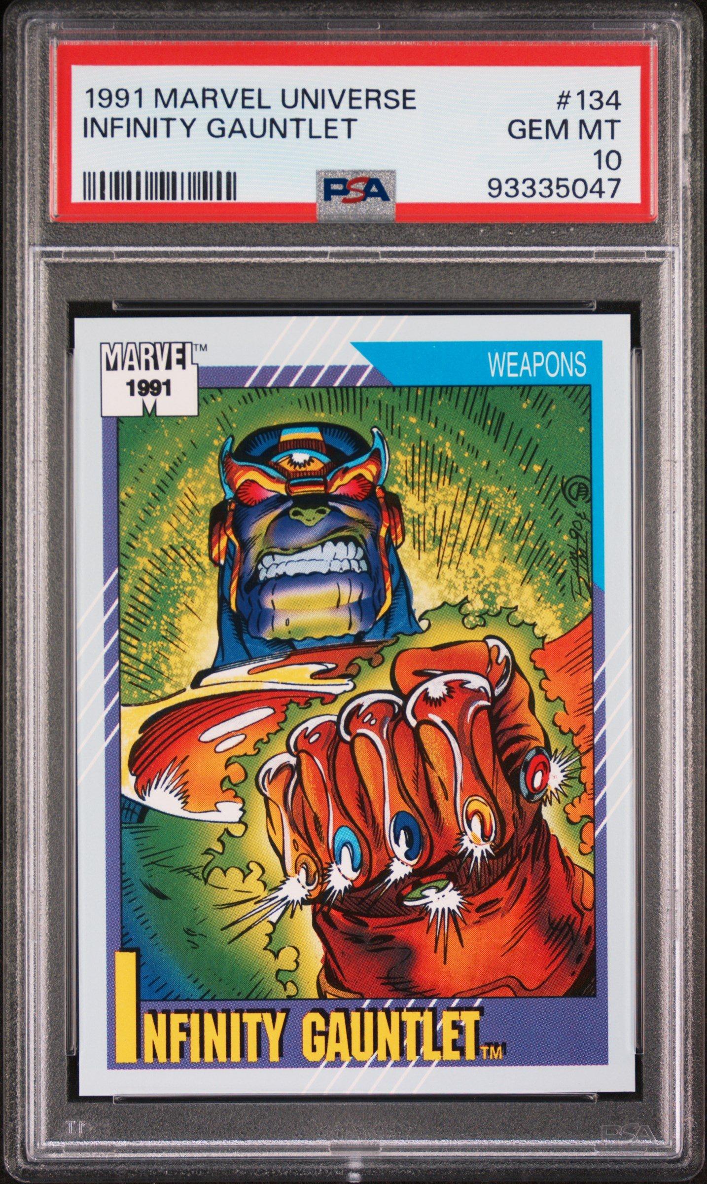 1991 Marvel Universe 134 Infinity Gauntlet PSA 10 Graded Card