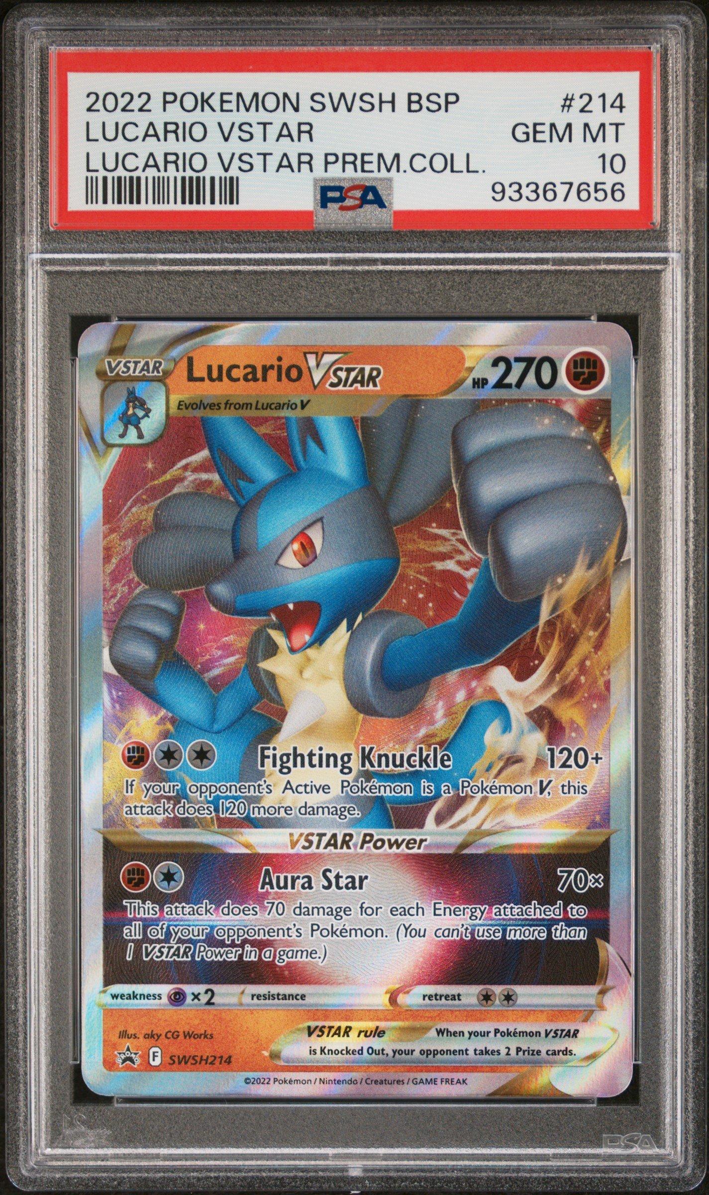 2022 Pokemon Swsh Black Star Promo 214 Lucario Vstar Lucario Vstar