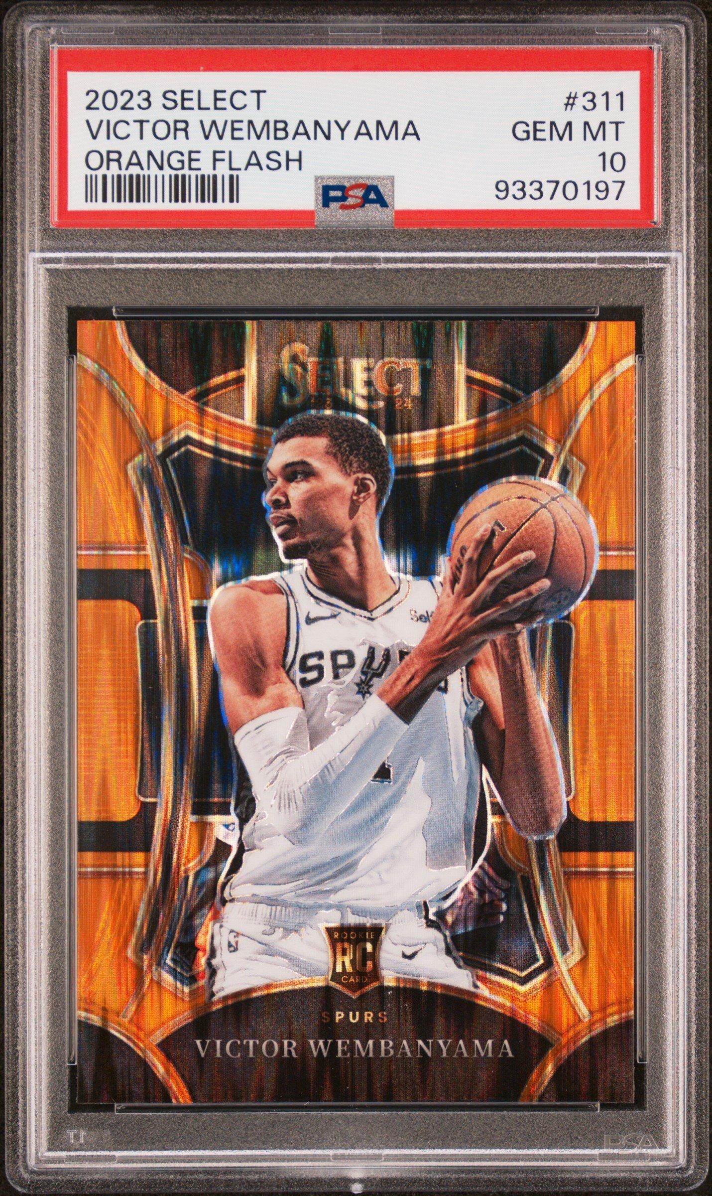2023 Panini Select 311 Victor Wembanyama Orange Flash PSA 10