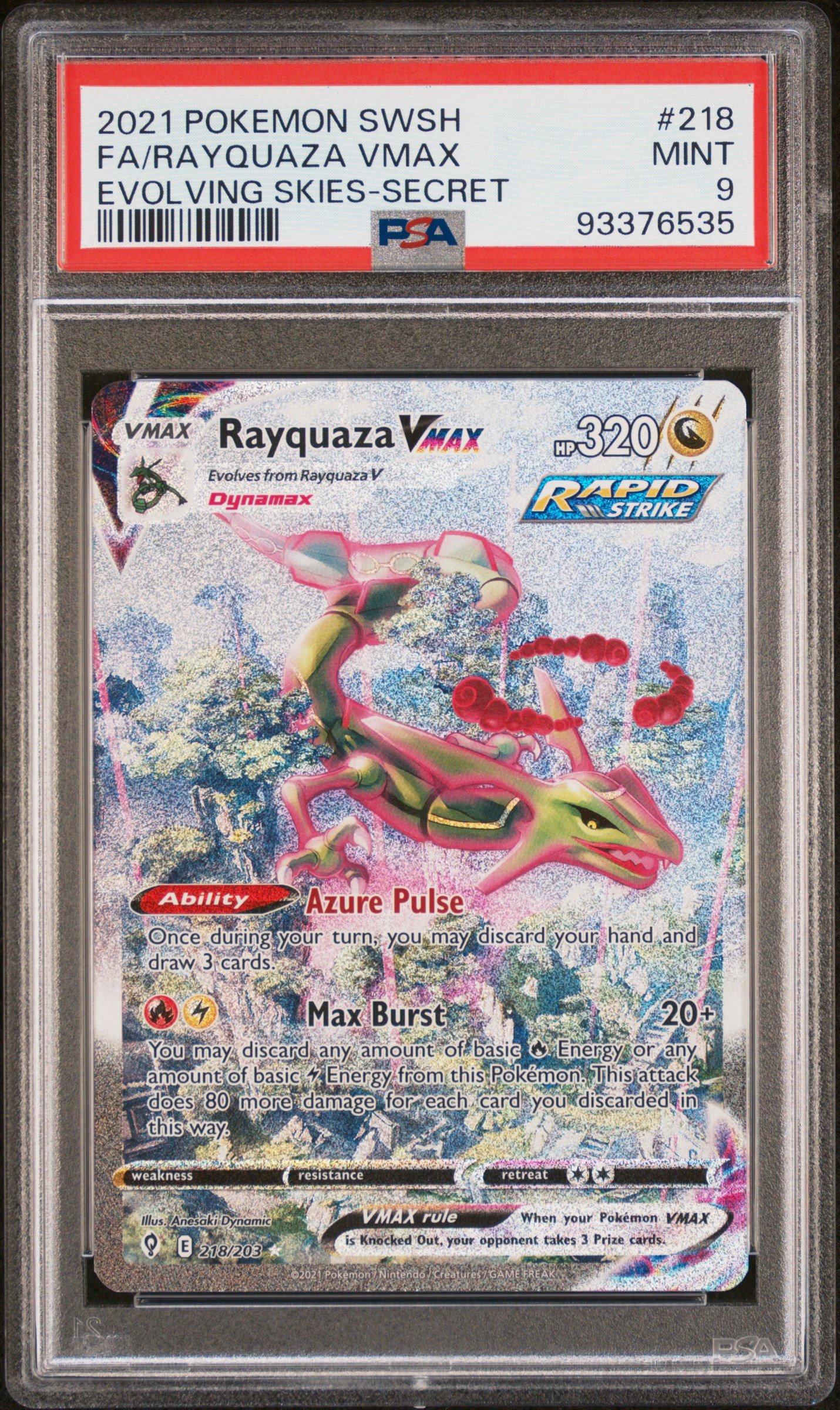2021 Pokemon Sword & Shield Evolving Skies 218 Full Art/rayquaza