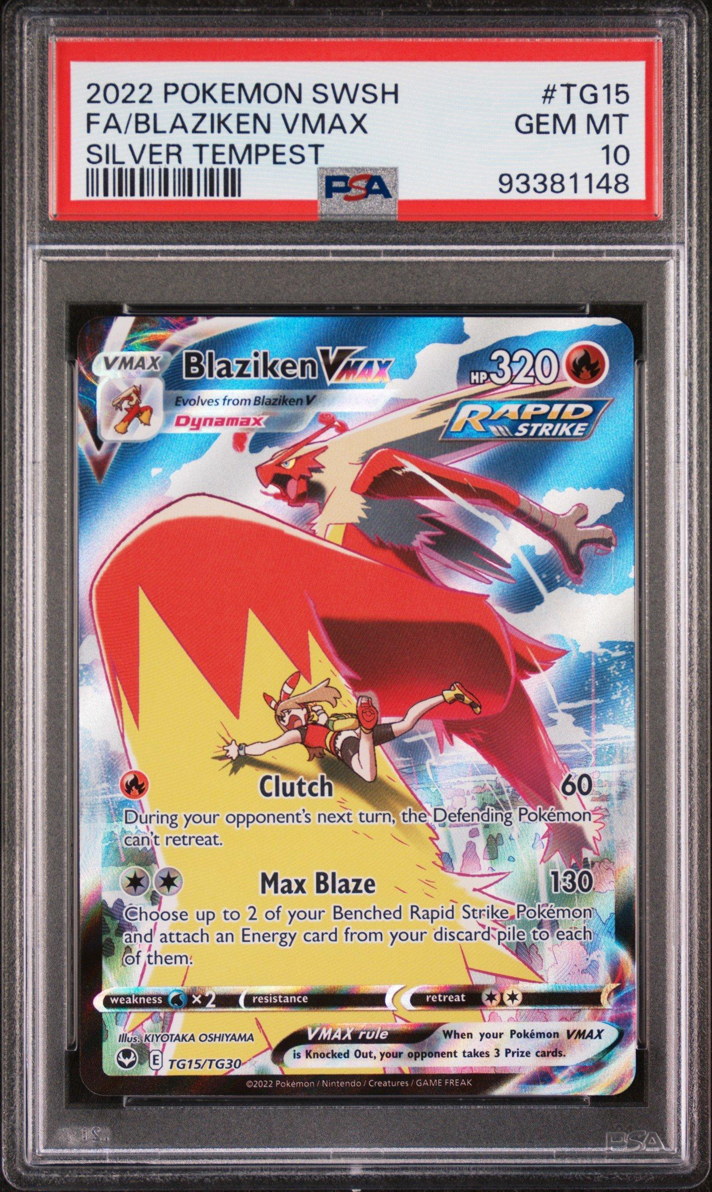 2022 Pokemon Sword & Shield Silver Tempest Tg15 Full Art/blaziken