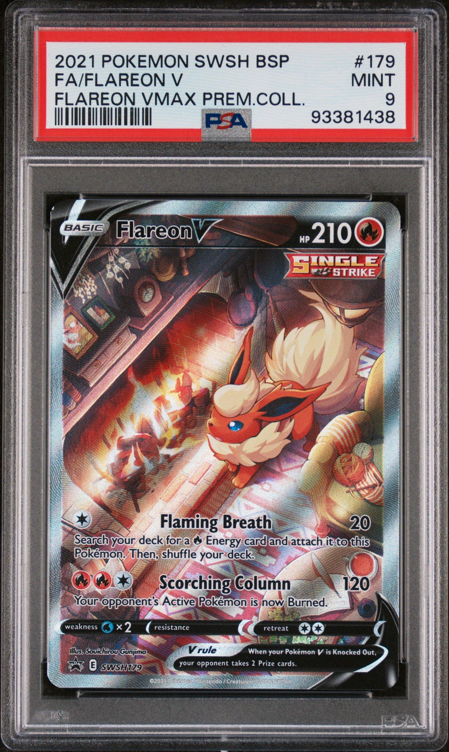 2021 Pokemon Swsh Black Star Promo 179 Full Art/flareon V Flareon