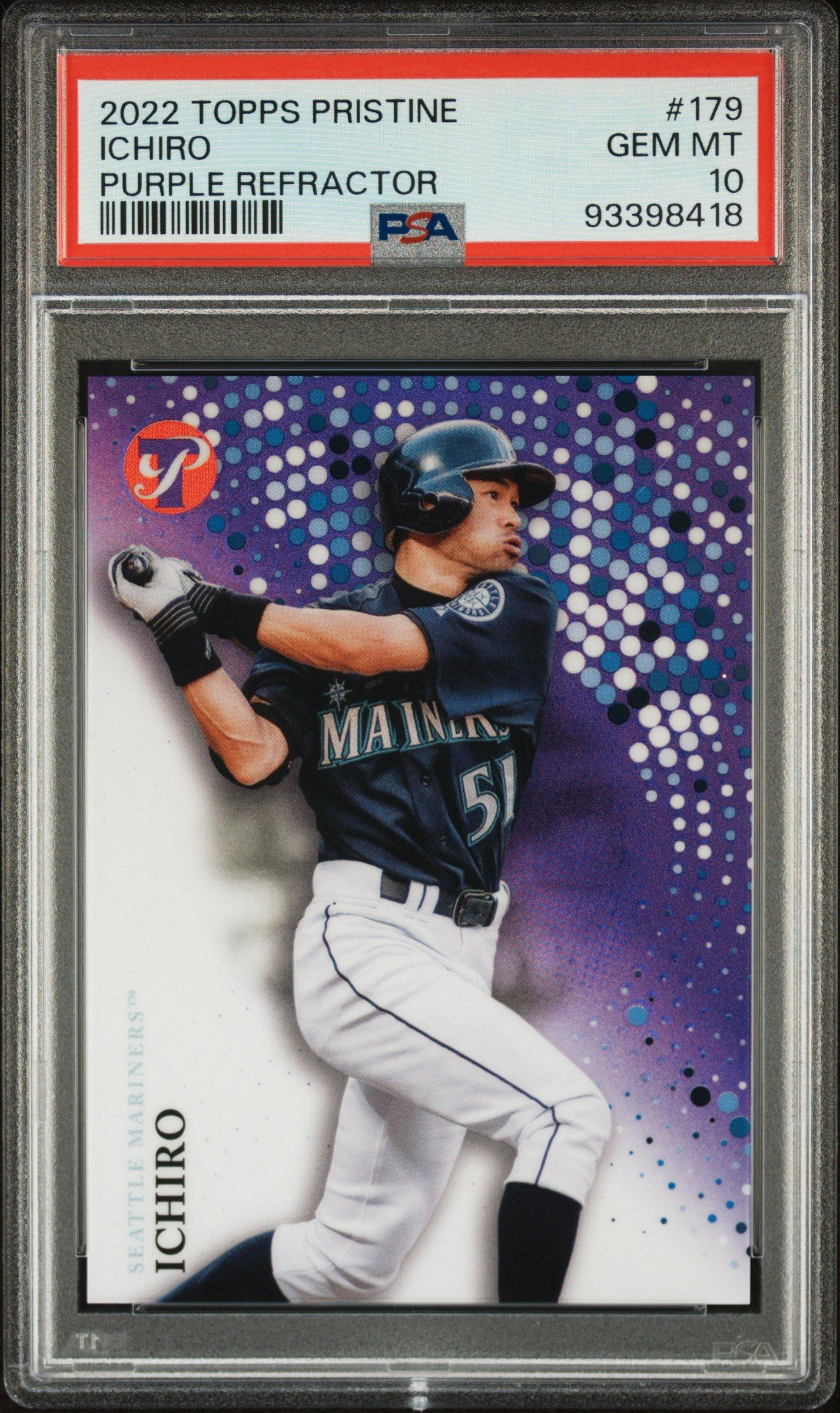 2022 Topps Pristine 179 Ichiro Purple Refractor PSA 10