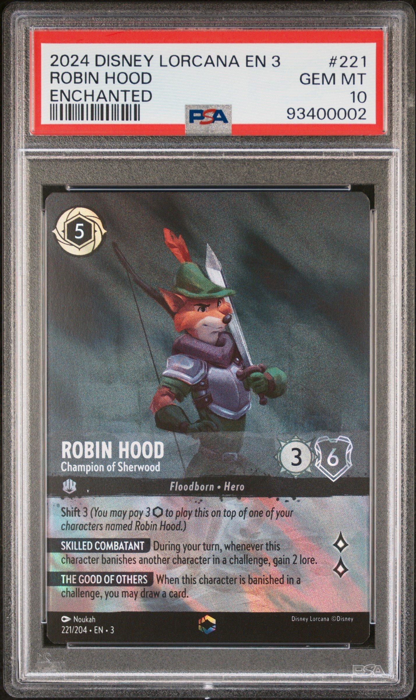 2024 Disney Lorcana En 3-into The Inklands 221 Robin Hood