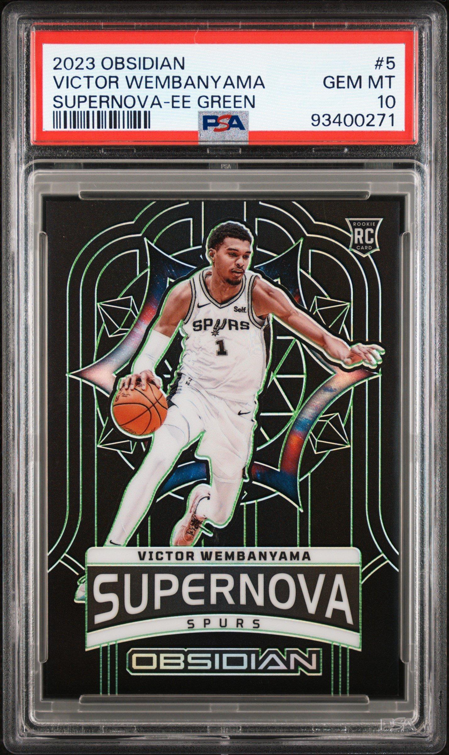 2023 Panini Obsidian Supernova 5 Victor Wembanyama Electric Etch