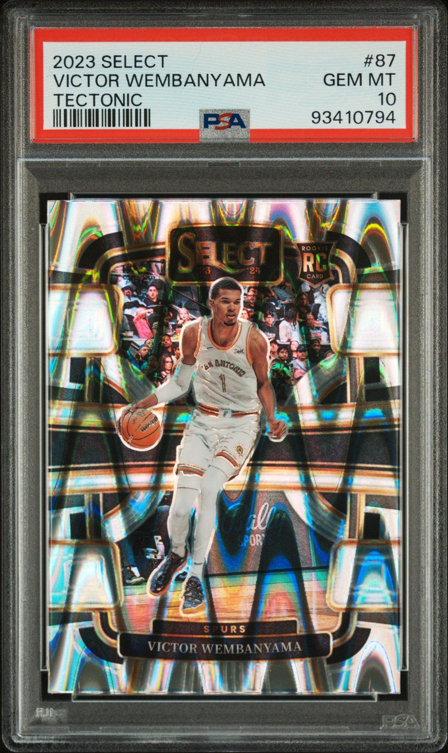 2023 Panini Select 87 Victor Wembanyama Tectonic PSA 10