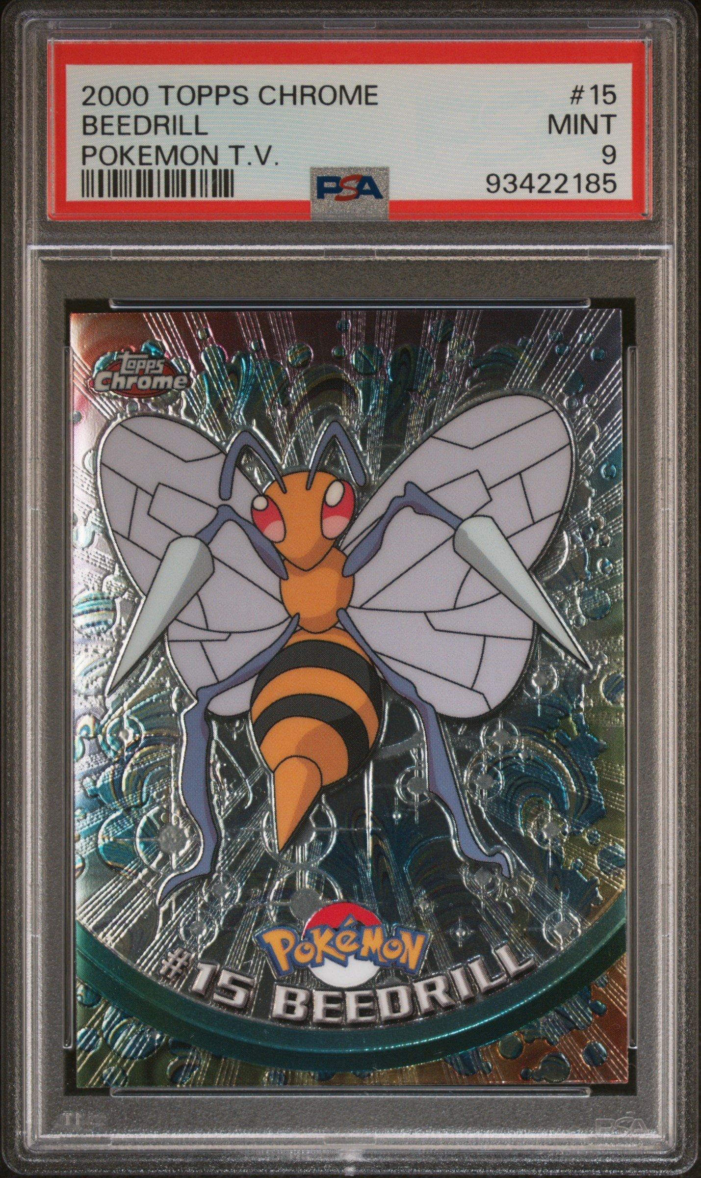 beedrill pokemon card ARS9 Koga's Lv.34 No.015 Old Back PSA Japanese P holofoil pattern or surface detail) Pokemon X & Y Base
