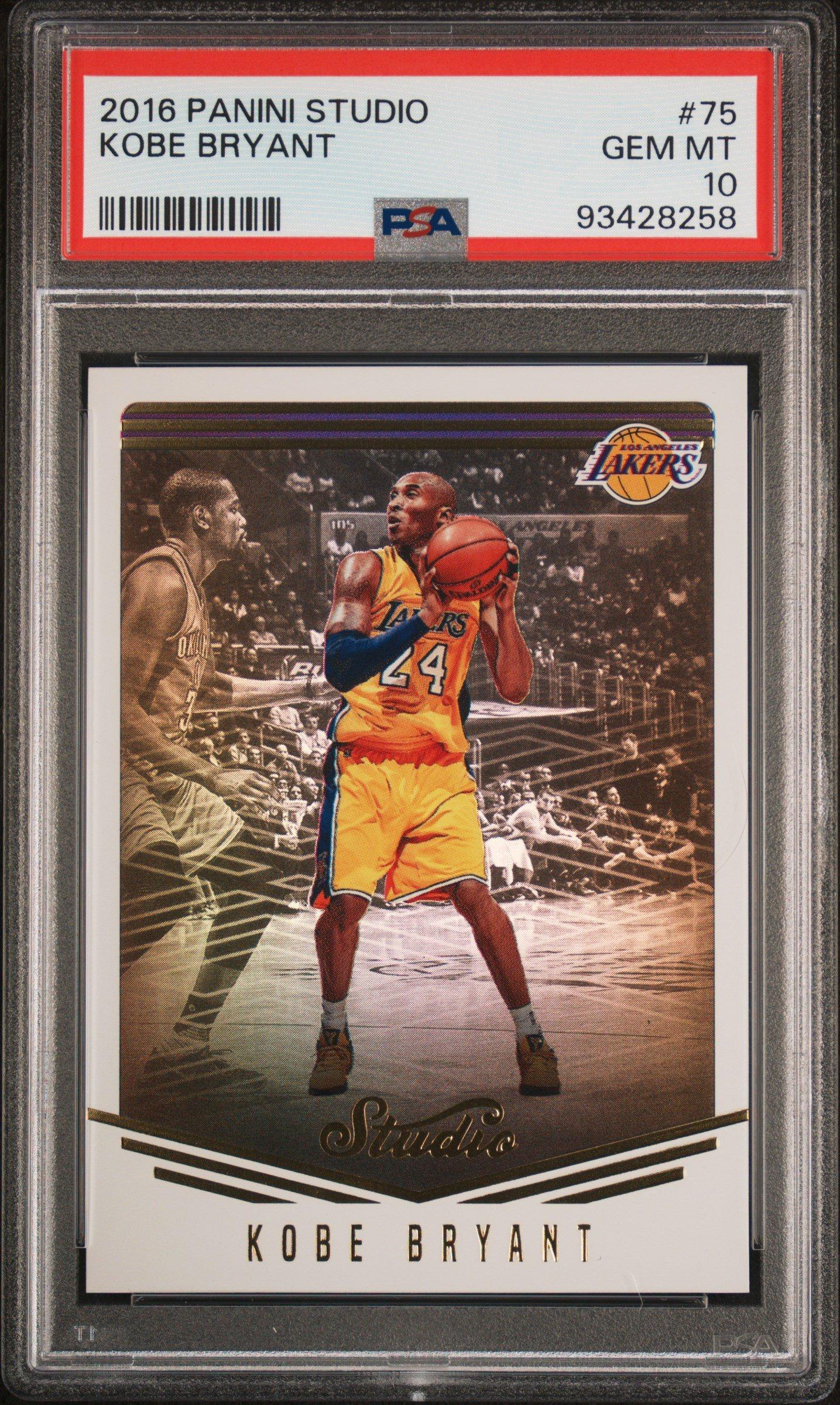 2016 Panini Studio 75 Kobe Bryant PSA 10