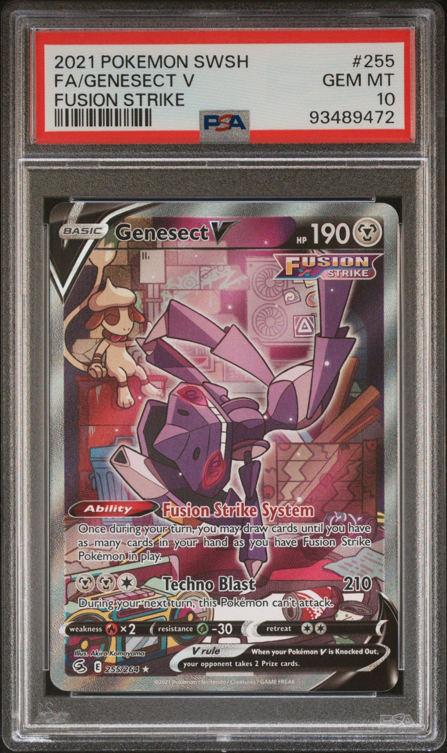 2021 Pokemon Sword & Shield Fusion Strike 255 Full Art/genesect V
