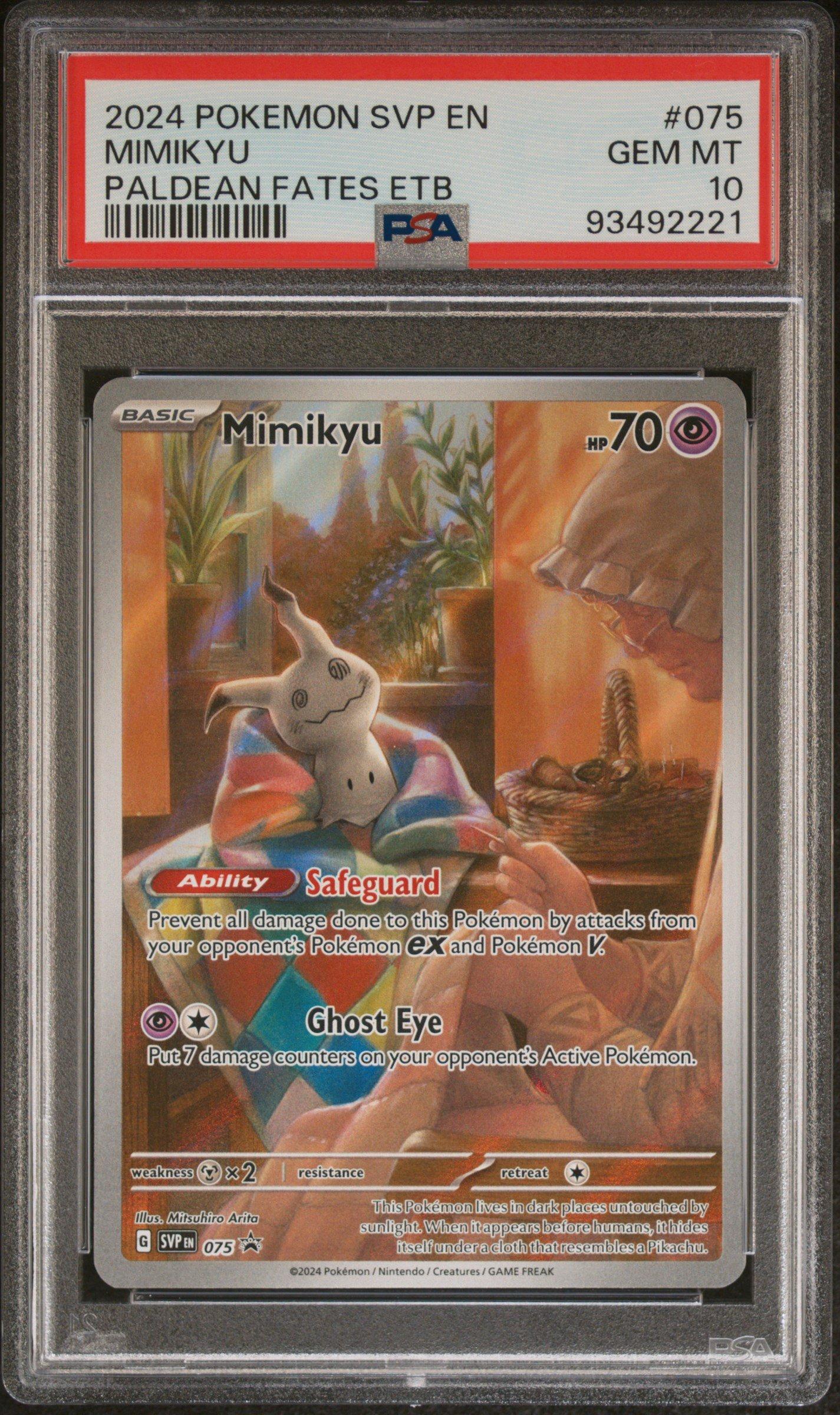 2024 Pokemon Svp En-sv Black Star Promo 075 Mimikyu Paldean Fates