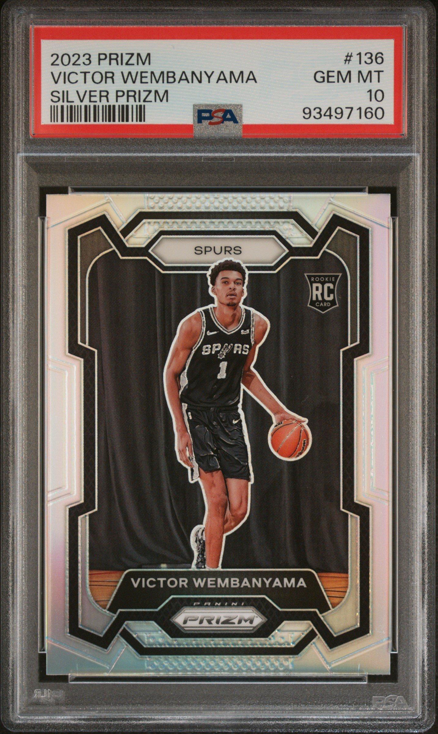 2023 Panini Prizm 136 Victor Wembanyama Silver Prizm PSA 10 Graded