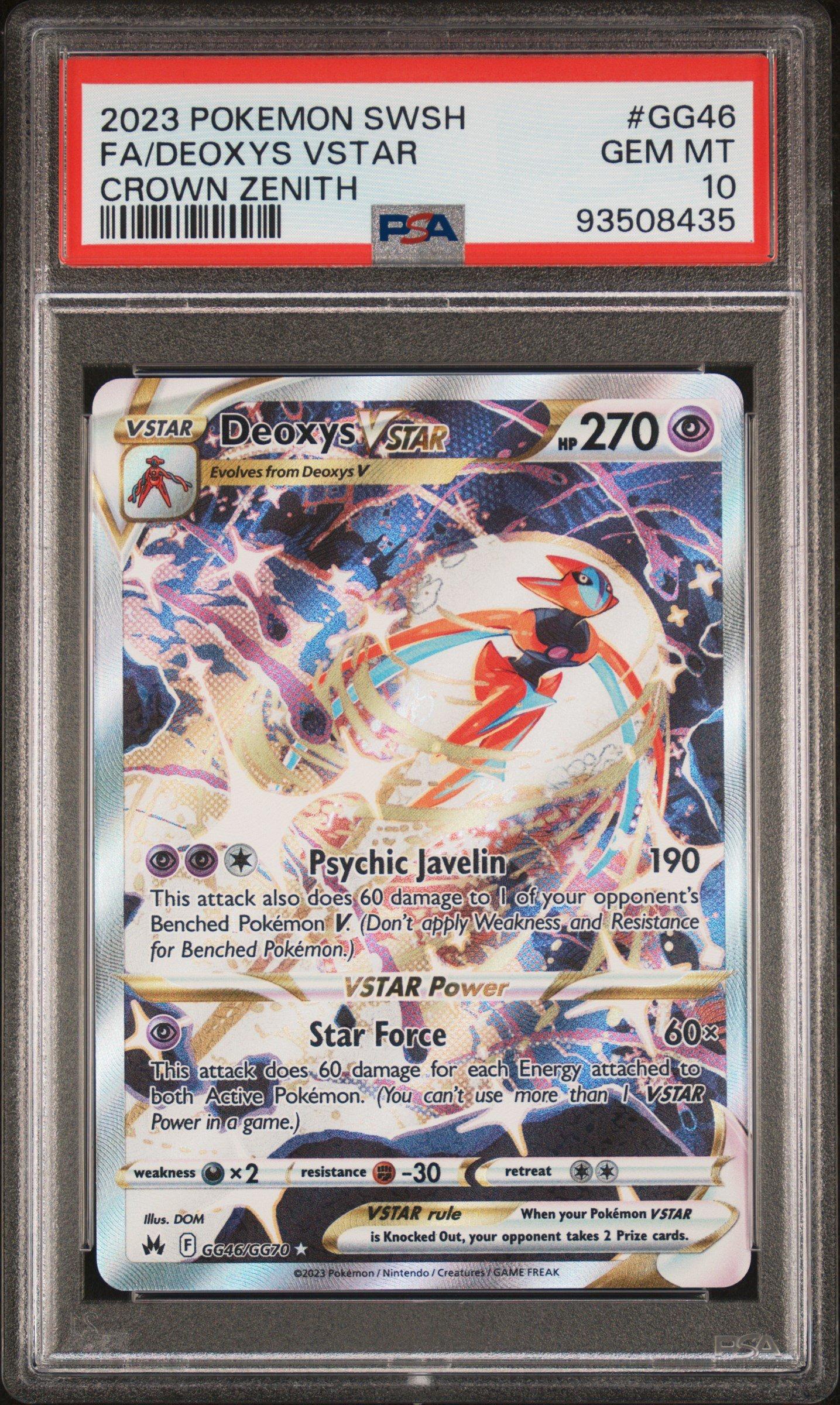 2023 Pokemon Sword And Shield Crown Zenith Gg46 Full Art/deoxys