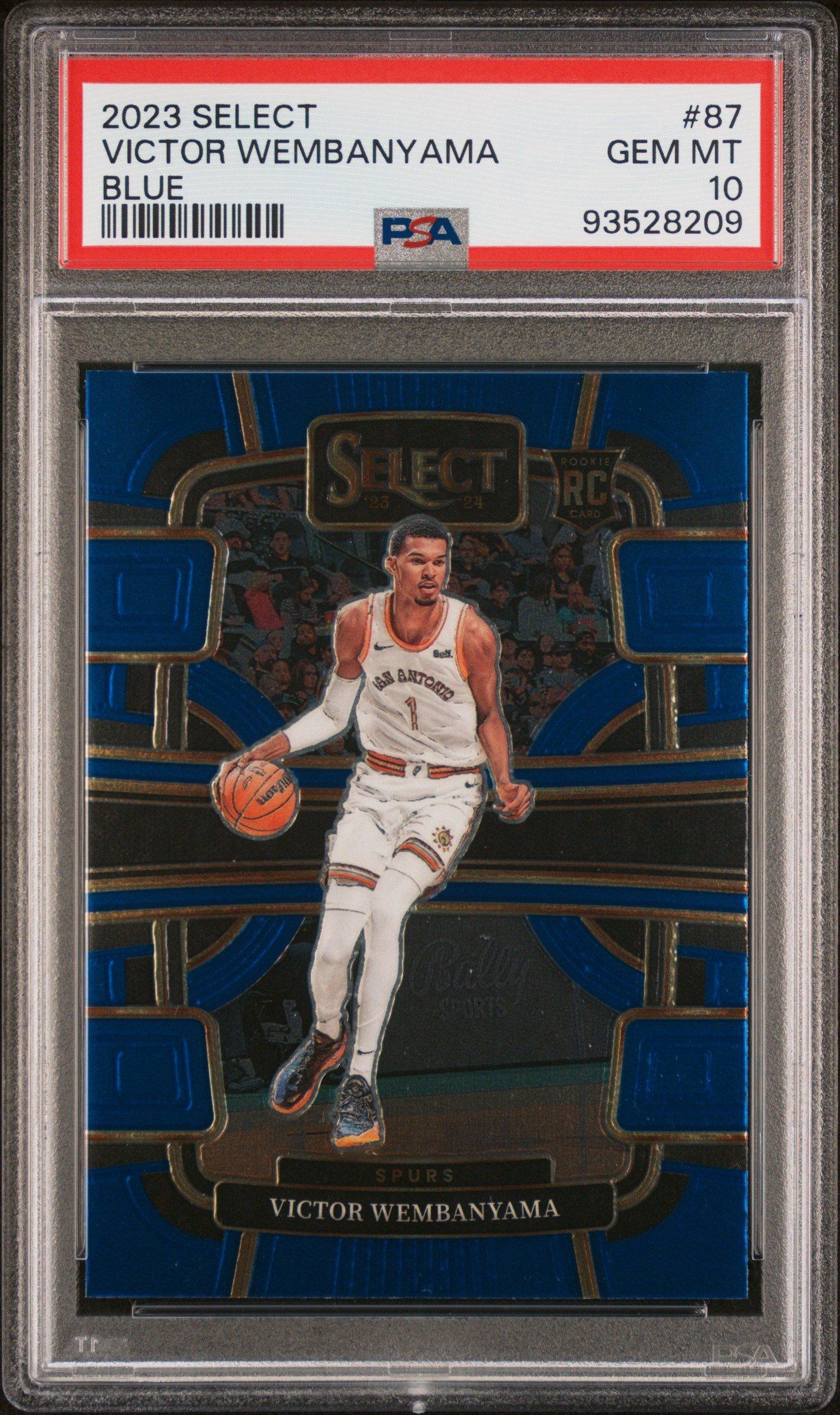 2023 Panini Select 87 Victor Wembanyama Blue PSA 10