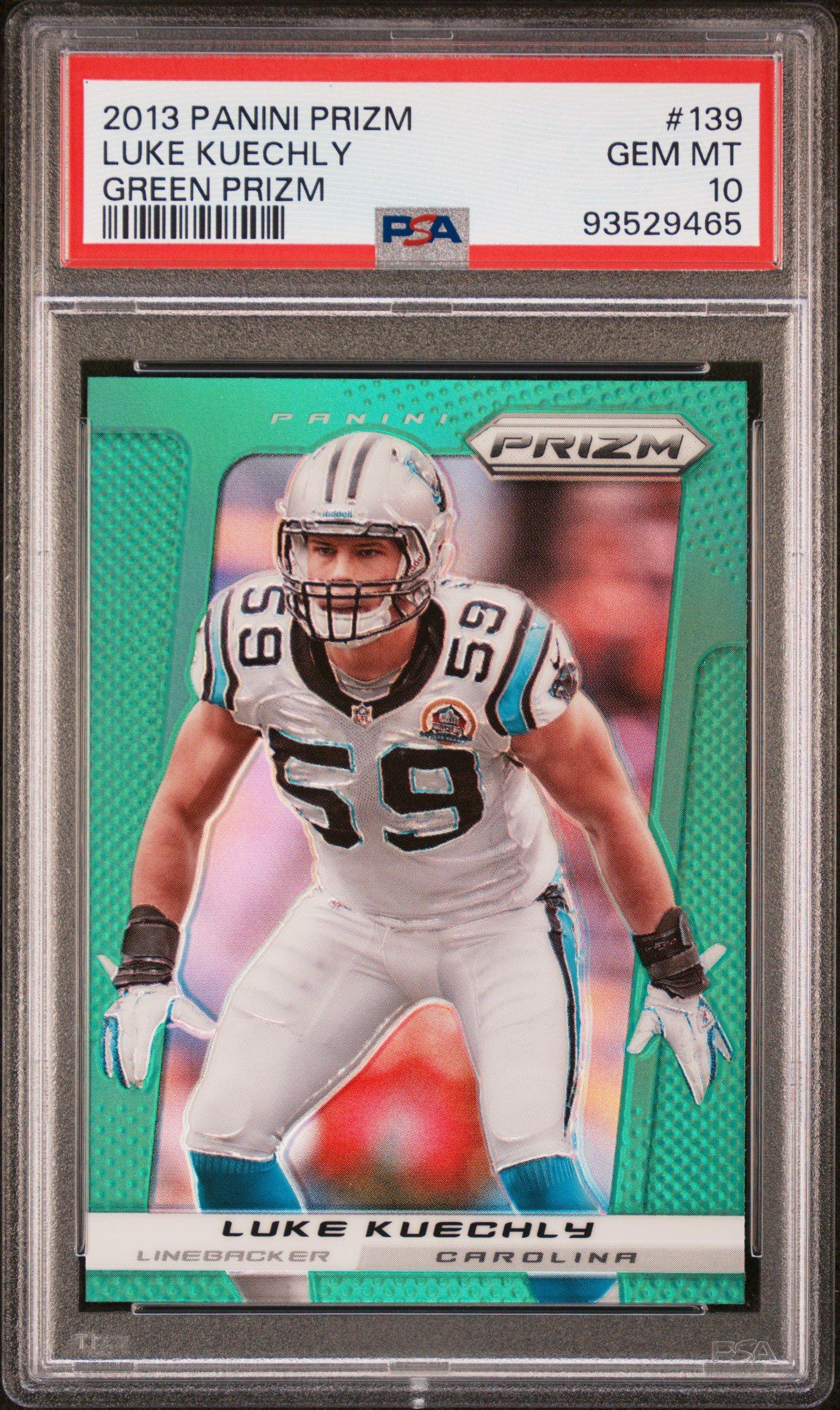 2013 Panini Prizm 139 Luke Kuechly Green Prizm PSA 10