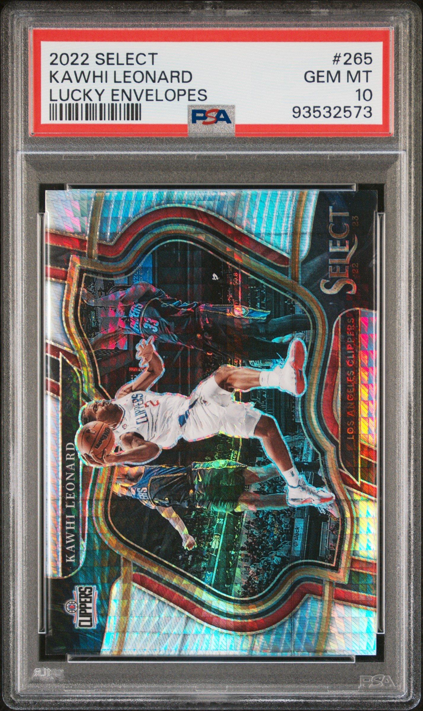 2022 Panini Select 265 Kawhi Leonard Lucky Envelopes PSA 10 Graded