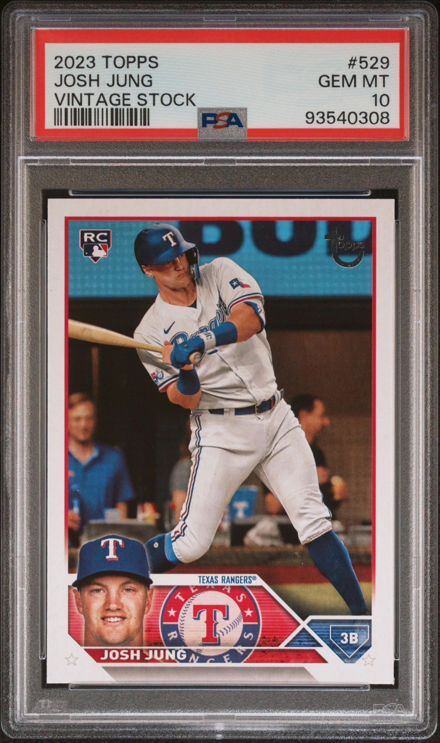 2023 Topps 529 Josh Jung Vintage Stock PSA 10