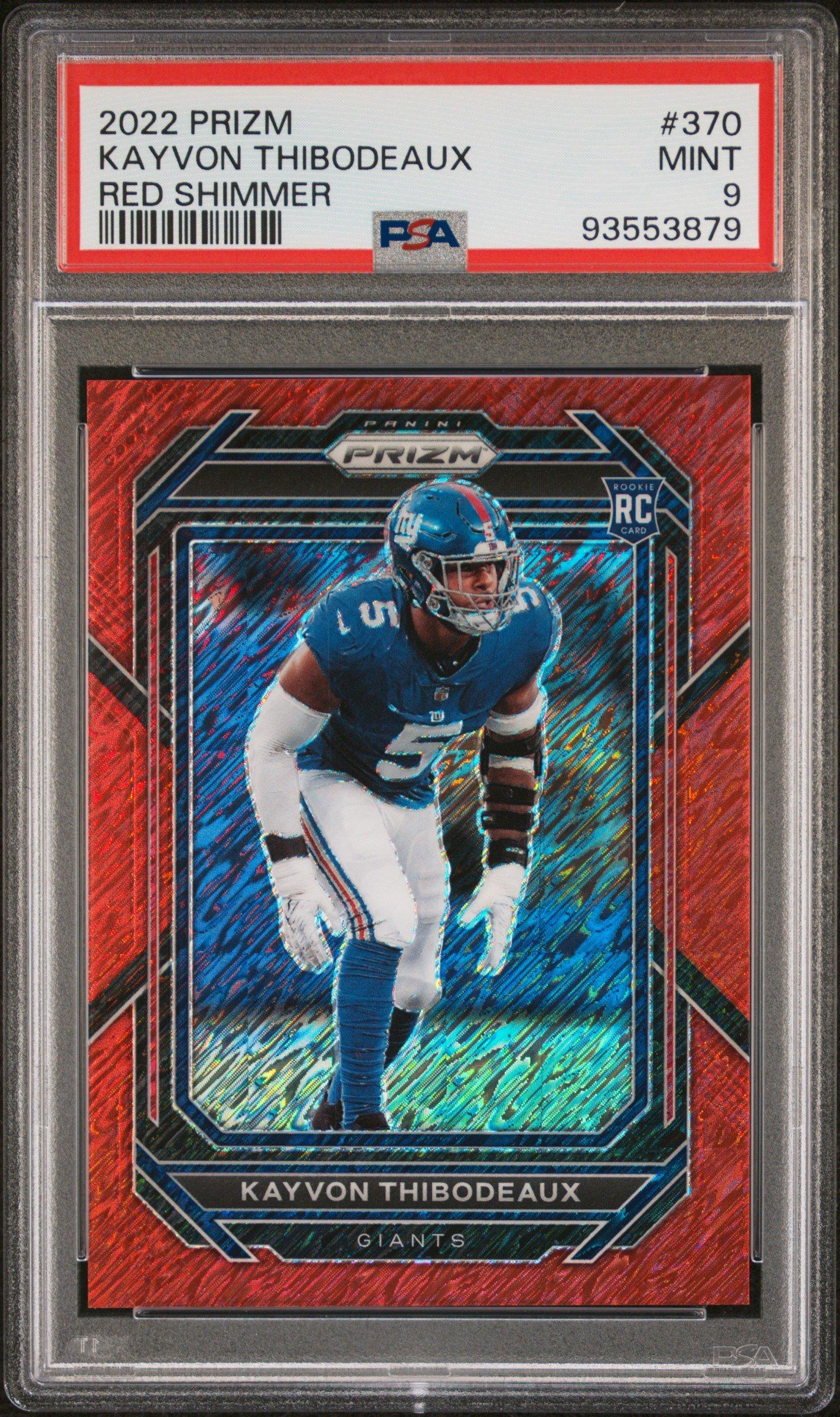 2022 Panini Prizm 370 Kayvon Thibodeaux Red Shimmer PSA 9