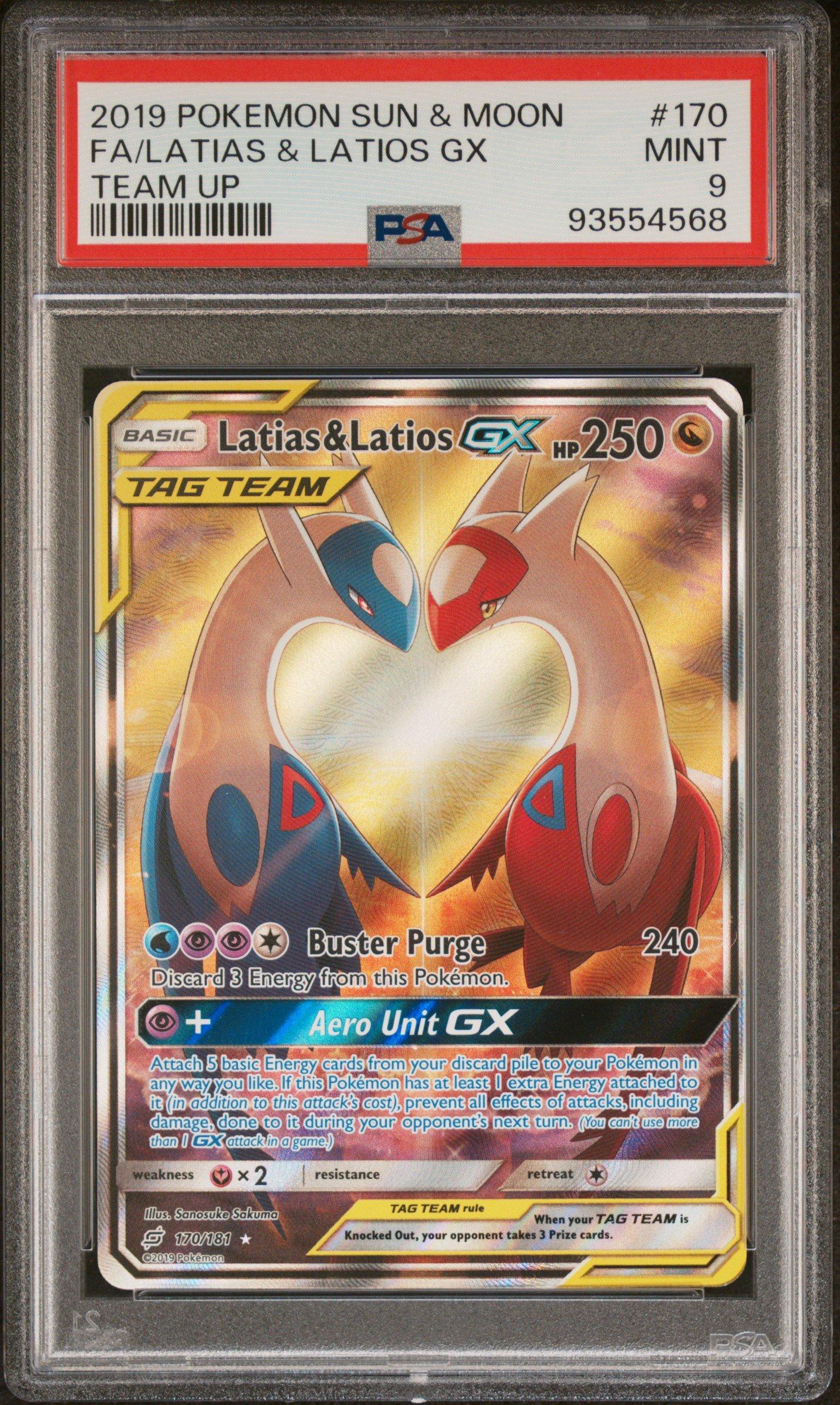 2019 Pokemon Sun & Moon Team Up 170 Full Art/latias & Latios Gx PSA 9  Graded Card | GameStop
