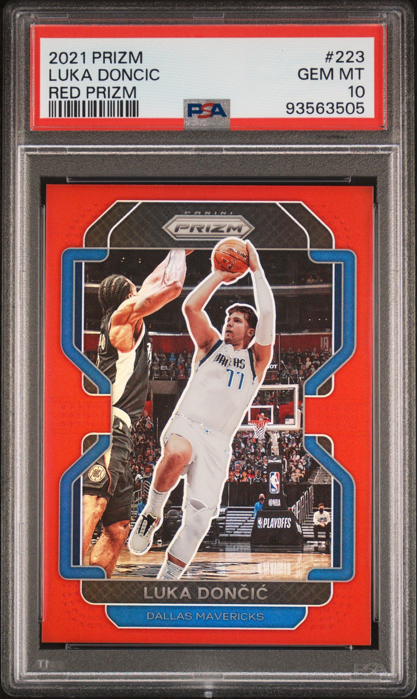 2021 Panini Prizm 223 Luka Doncic Red Prizm PSA 10