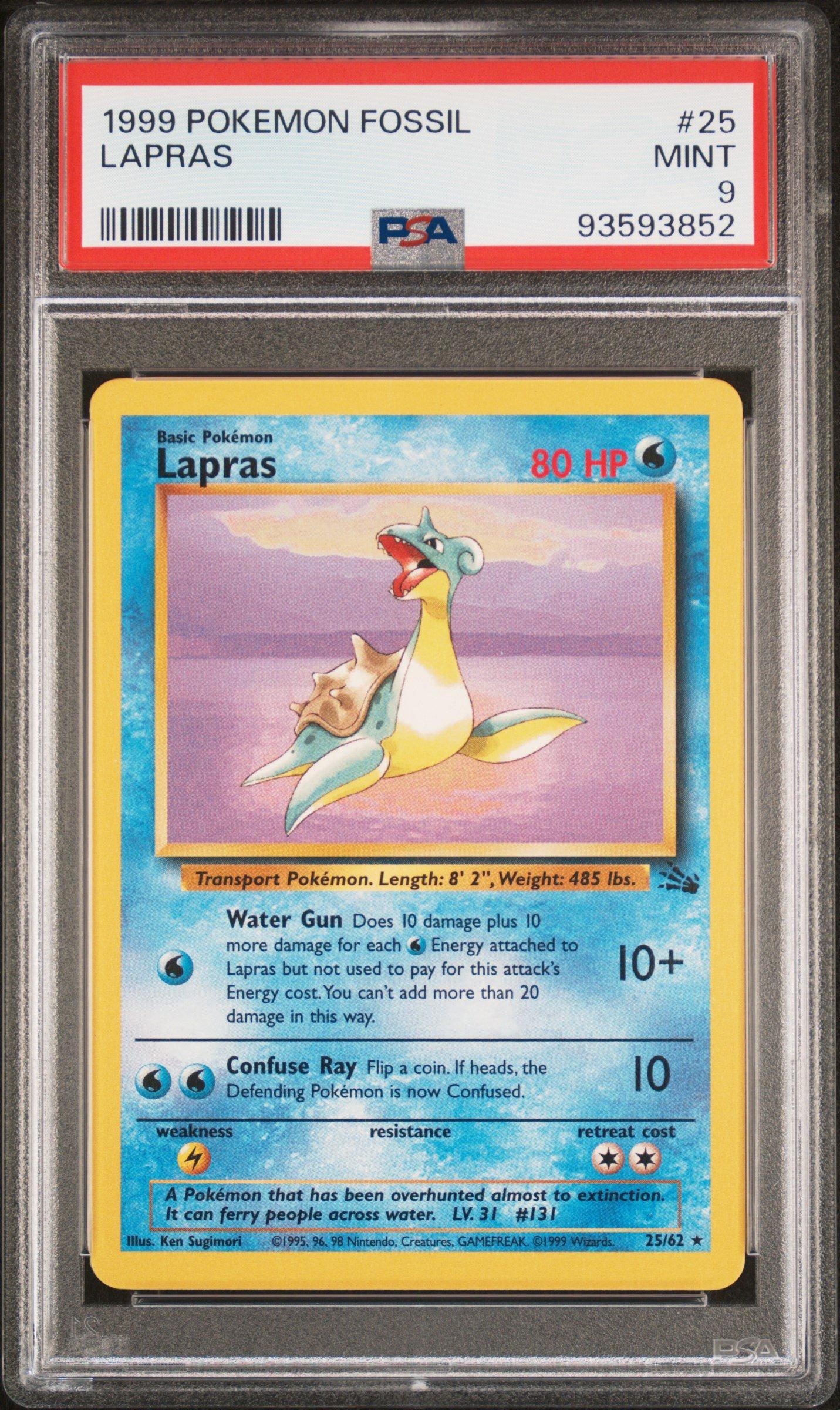 1999 Pokemon Fossil 25 Lapras PSA 9 Graded Card | GameStop