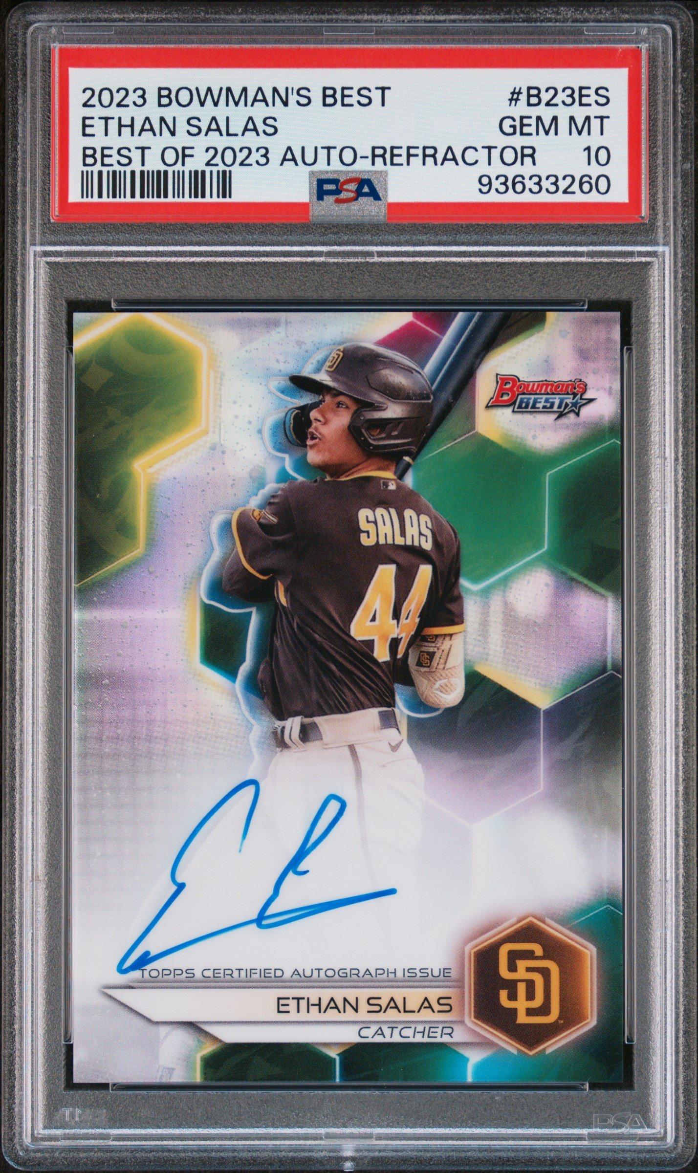 2023 Bowman's Best Best Of 2023 Autographs B23es Ethan Salas Refractor PSA 10