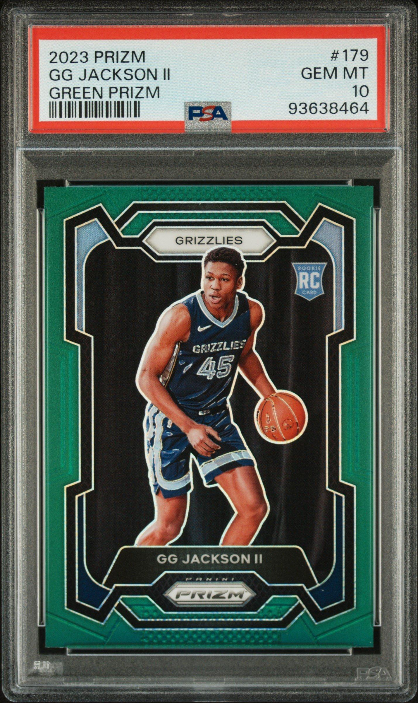 2023 Panini Prizm 179 Gg Jackson Ii Green Prizm PSA 10