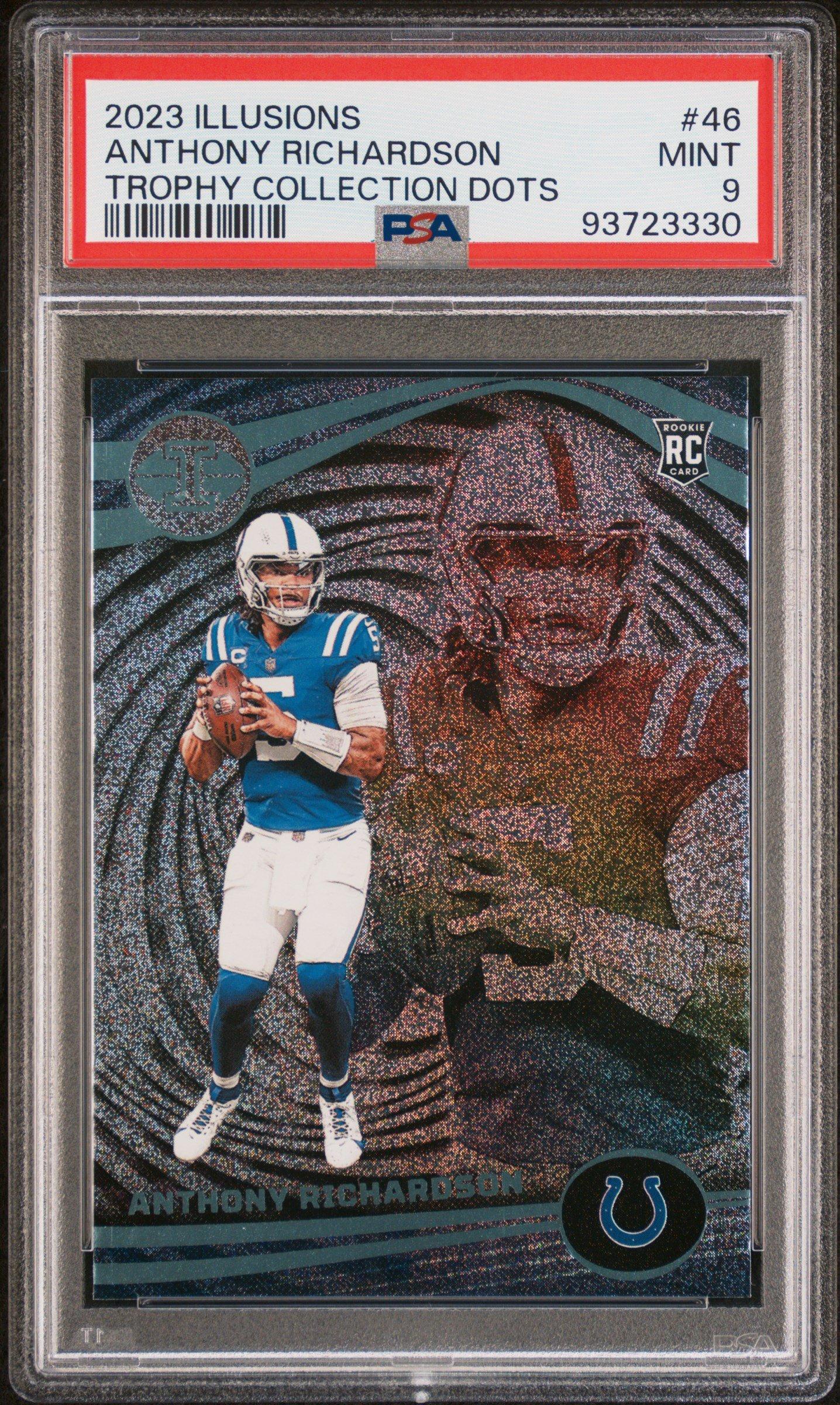 2023 Panini Illusions 46 Anthony Richardson Trophy Collection Dots PSA 9