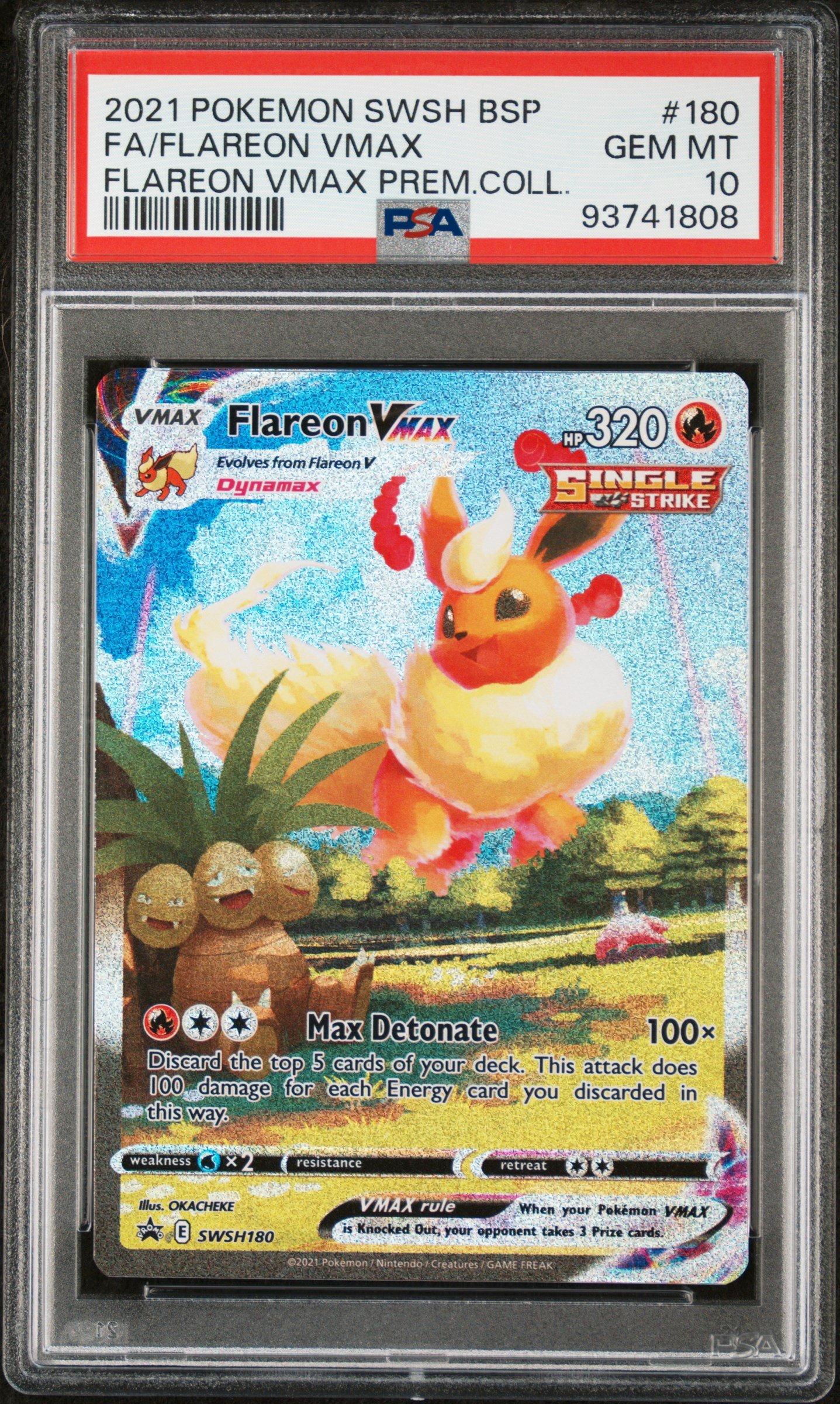 2021 Pokemon Swsh Black Star Promo 180 Full Art/flareon Vmax