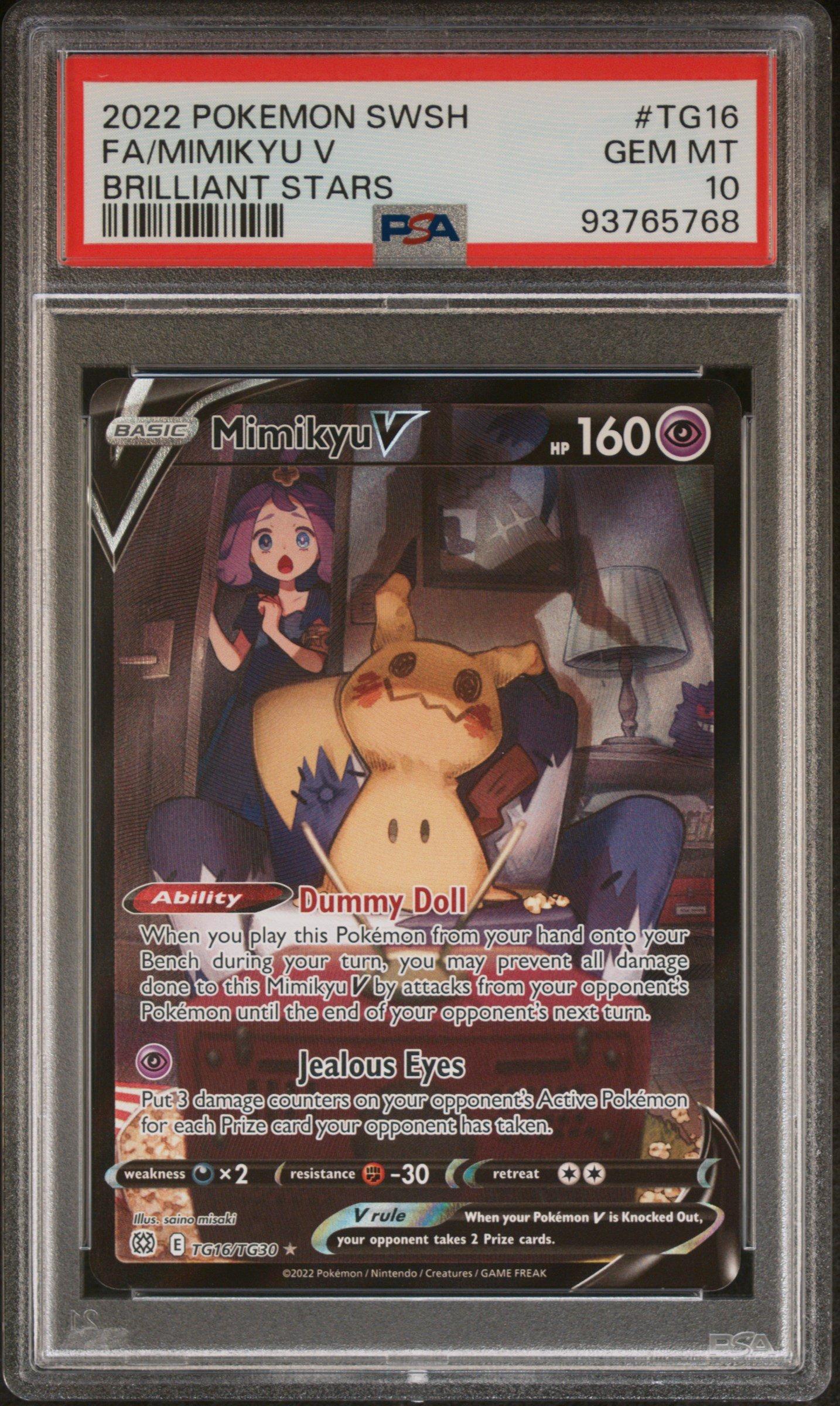 mimikyu v pokemon card Like new Dx2 / F Custom Full Art Mimikyu V!