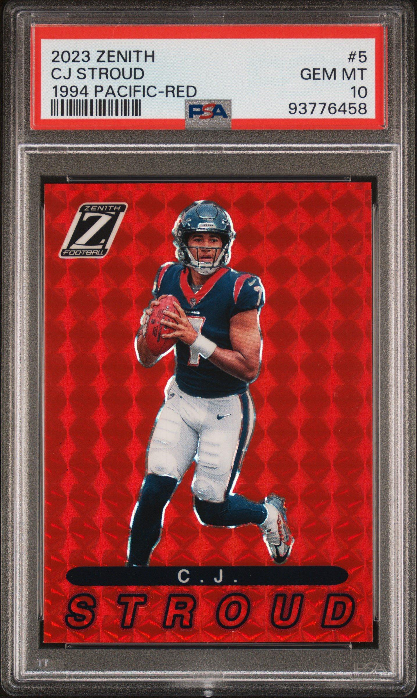 2023 Panini Zenith 1994 Pacific 5 Cj Stroud Red PSA 10