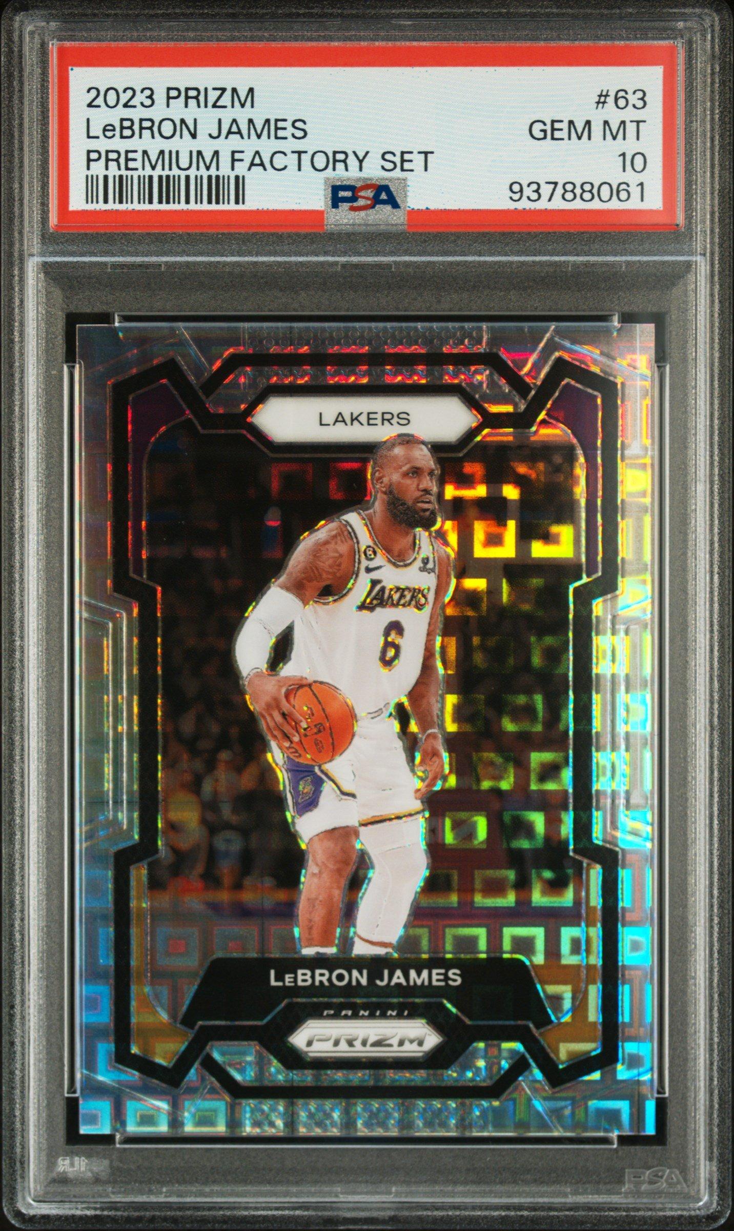 2023 Panini Prizm 63 Lebron James Premium Factory Set PSA 10
