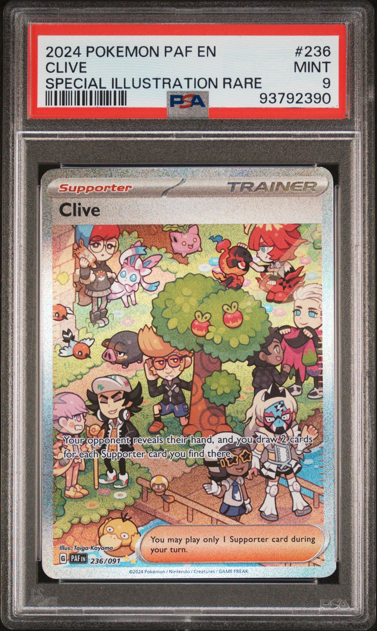 2024 Pokemon Paf En-paldean Fates 236 Clive Special Illustration Rare PSA 9  Graded Card | GameStop