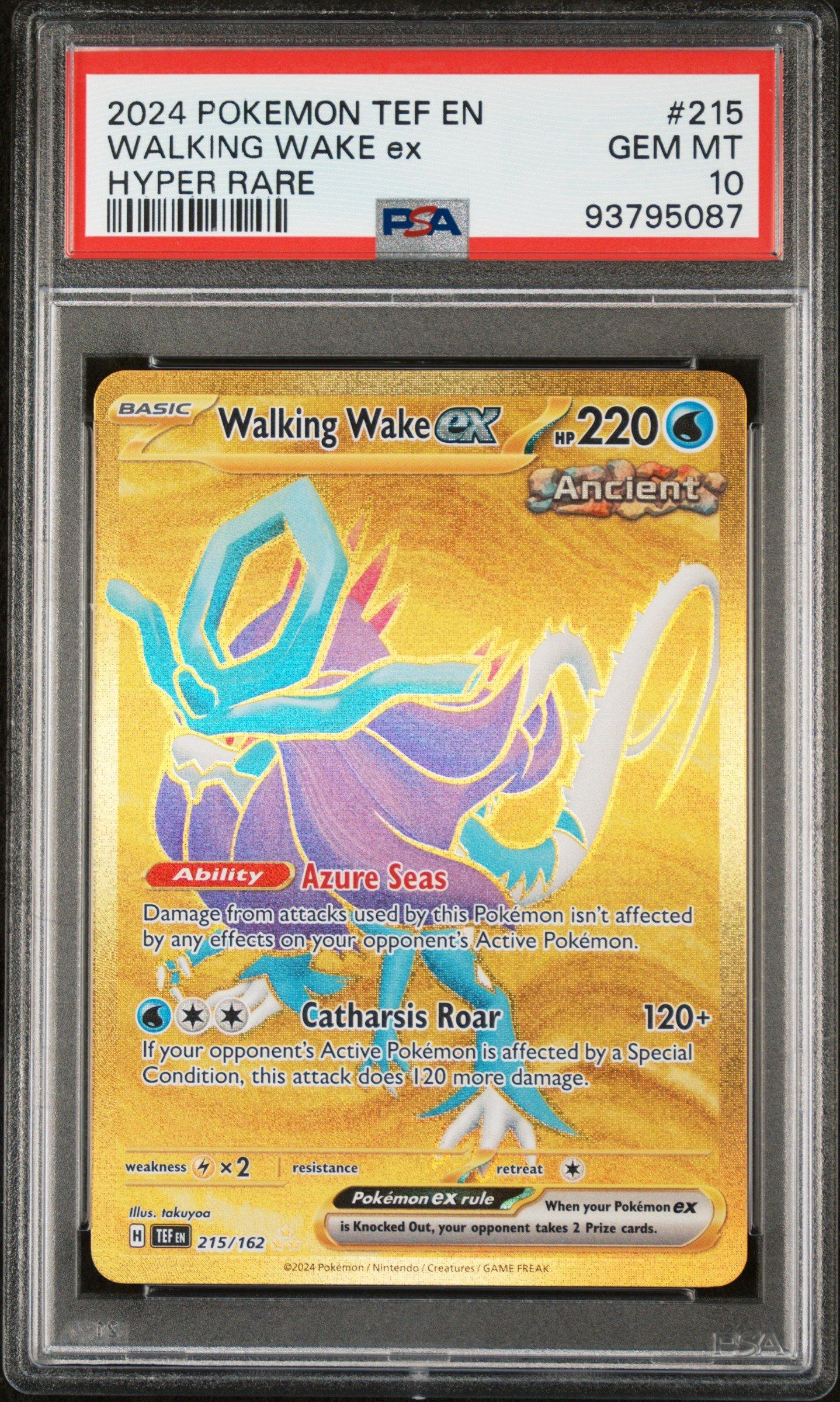 2024 Pokemon Tef En-temporal Forces 215 Walking Wake Ex Hyper Rare