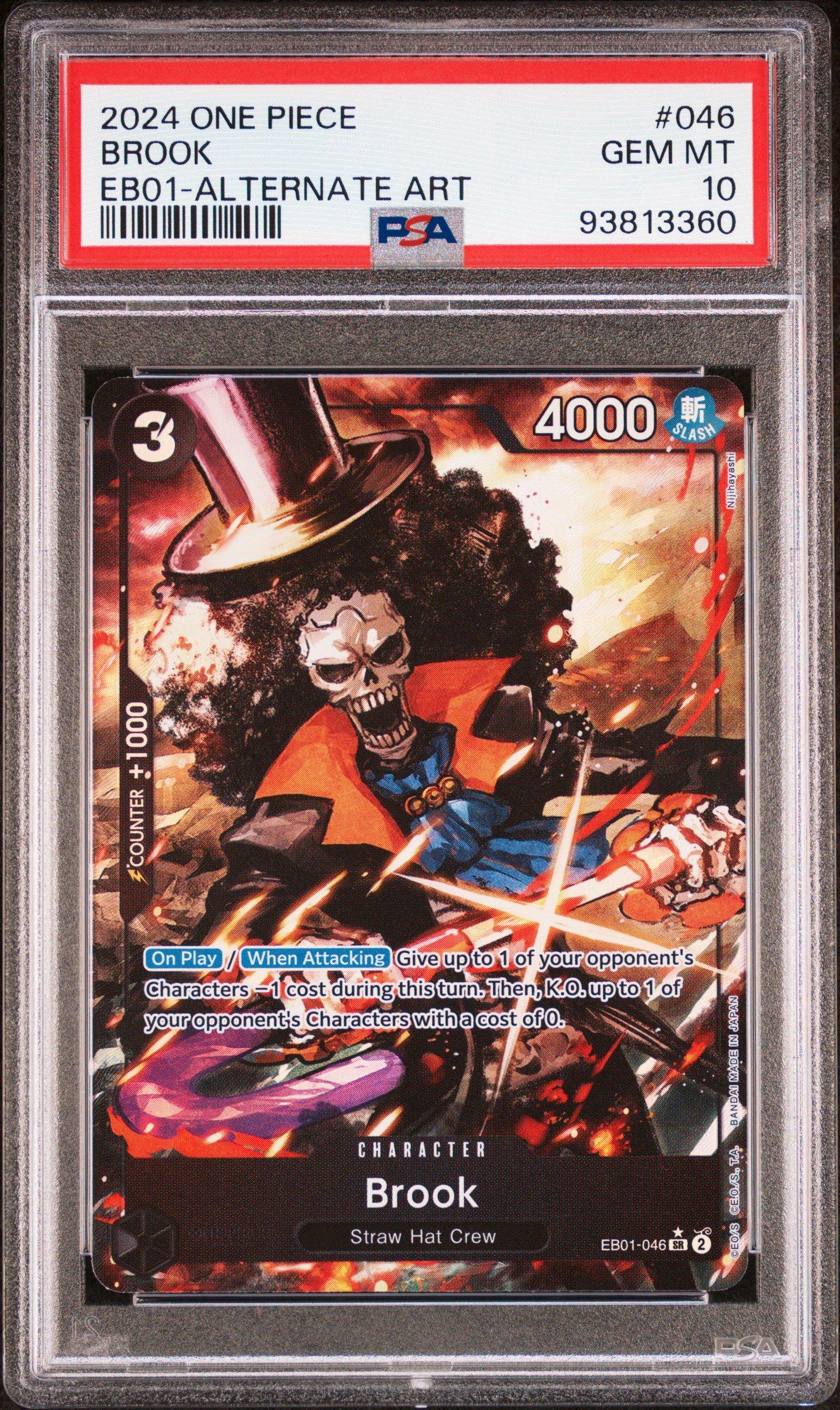 2024 One Piece Extra Booster -memorial Collection- 046 Brook Alternate Art PSA